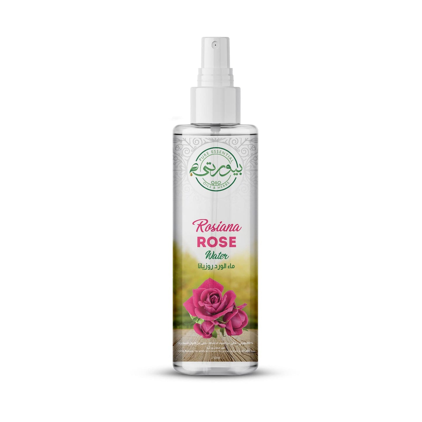 Purity Rose Water – 100% Pure & Natural Rose Hydrosol – Refreshing Toner & Hydrating Mist for Face, Skin & Hair – Soothing & Revitalizing – 250ml