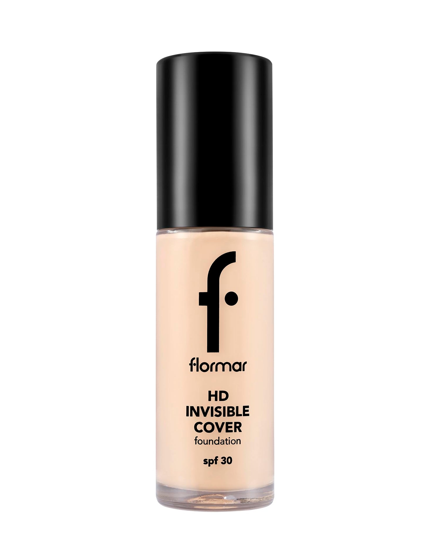Flormar HD Invisible Cover Foundation – 20 Porcelain – Lightweight Foundation, Natural Luminous Finish, Medium Coverage Look, SPF 30