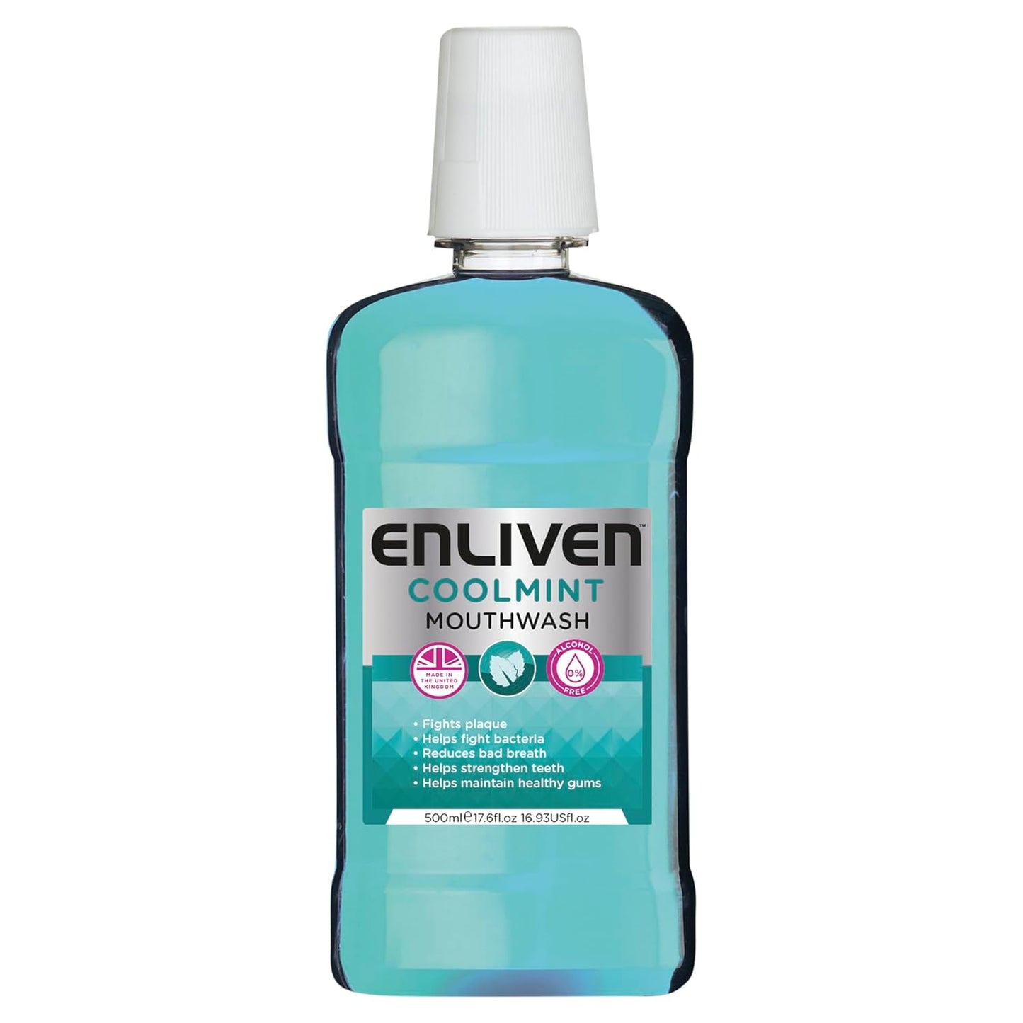 Enliven Hair & Personal Care - Cool Mint Mouthwash Blue 500ml - N24361084A - 1 Piece