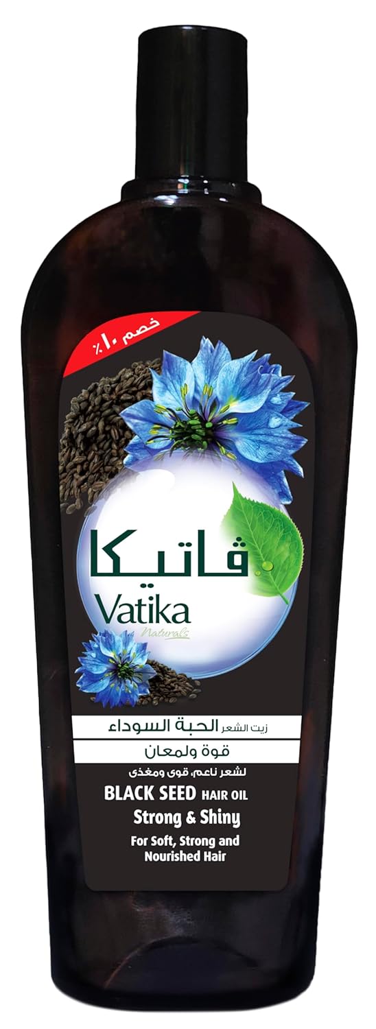 Vatika Blackseed Hair Oil (180mL) | Multivitamin Enriched | Improves Scalp Health & Reduces Dandruff | Promotes Hair Growth | Moisturizes and Nourishes Hair