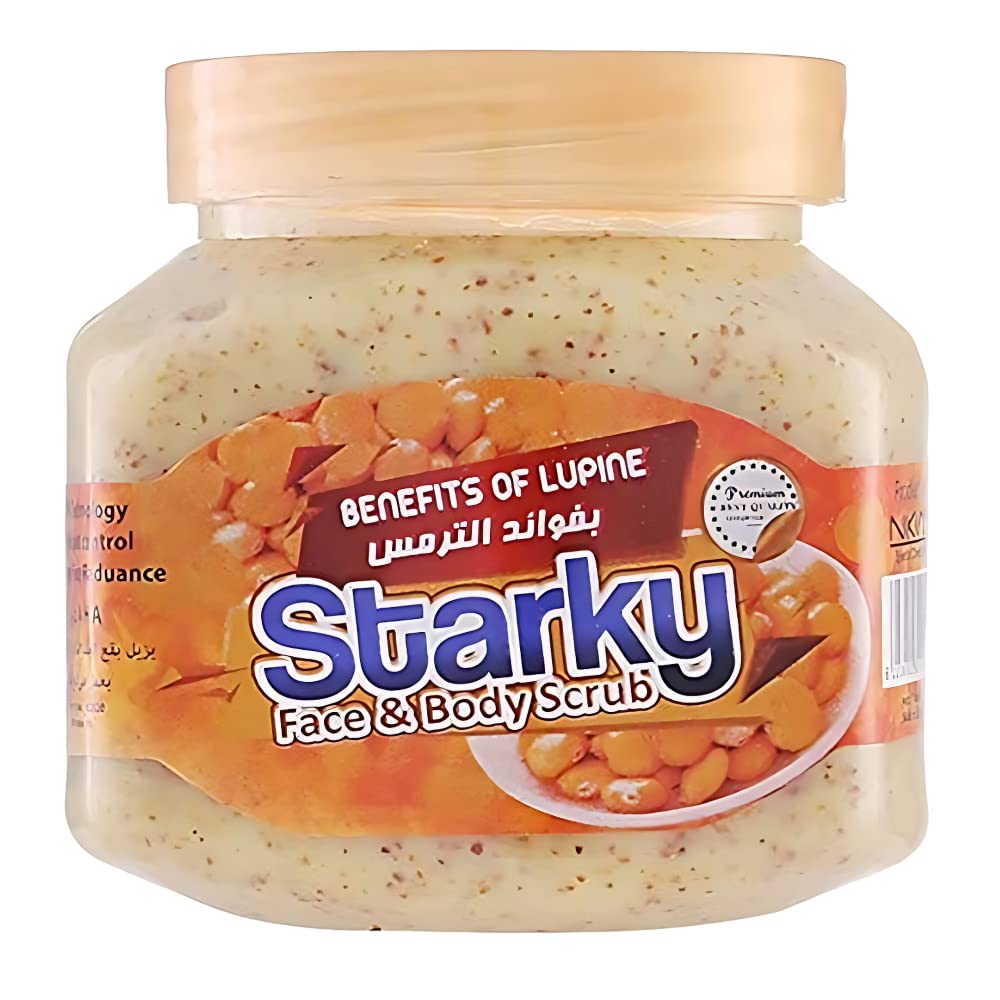 Starky natural scrub cream with lupine for face and body-300ml