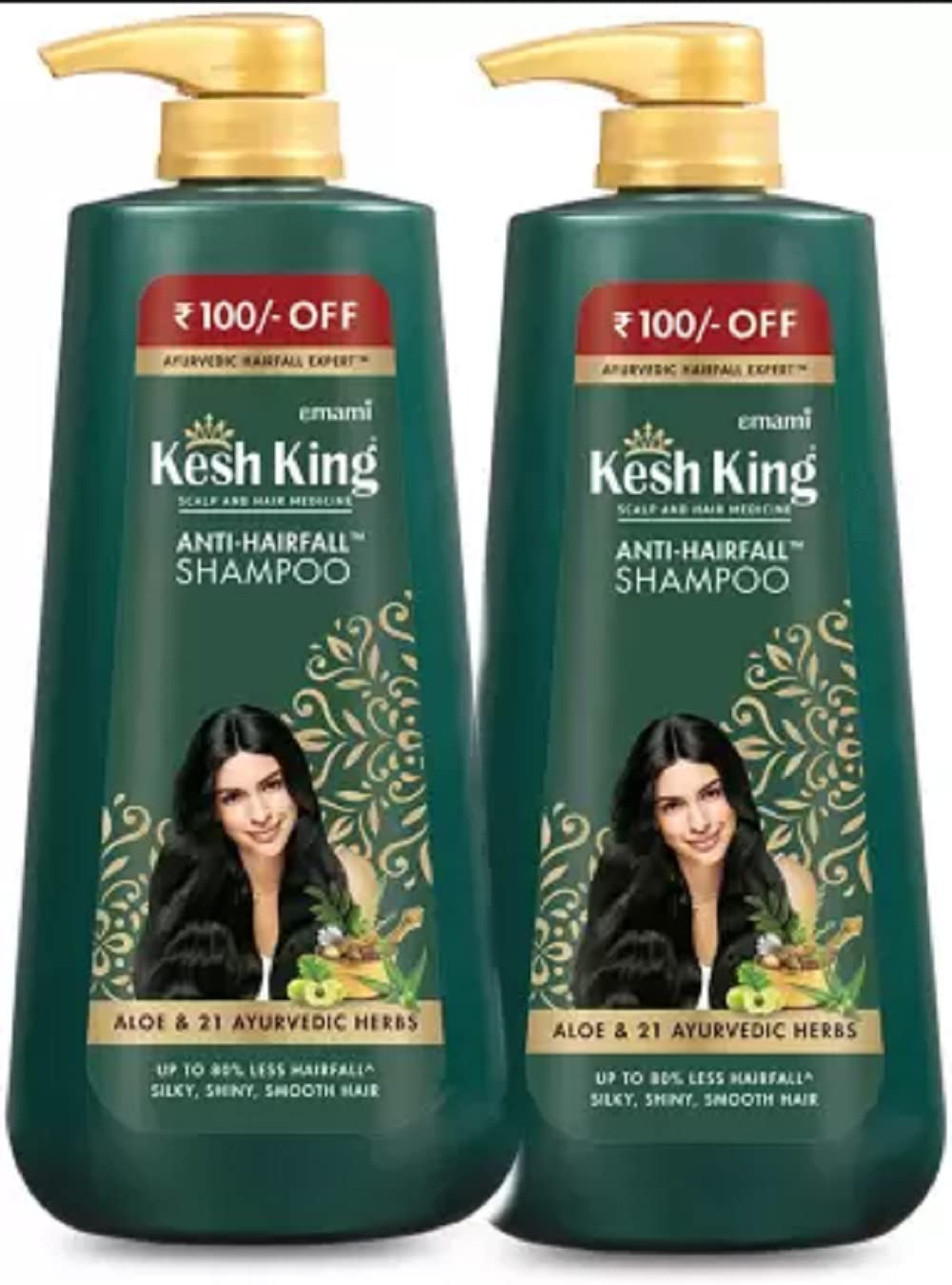 KESH KING Scalp and Hair Medicine Anti-Hairfall Shampoo (Pack of 2 * 600 ML) (1200 L)