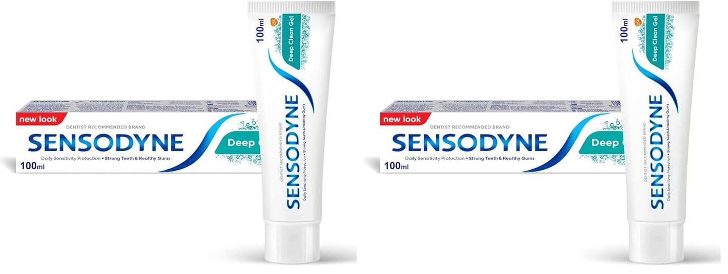 Sensodyne Toothpaste Deep Clean Gel, 100 ml (Pack of 2)