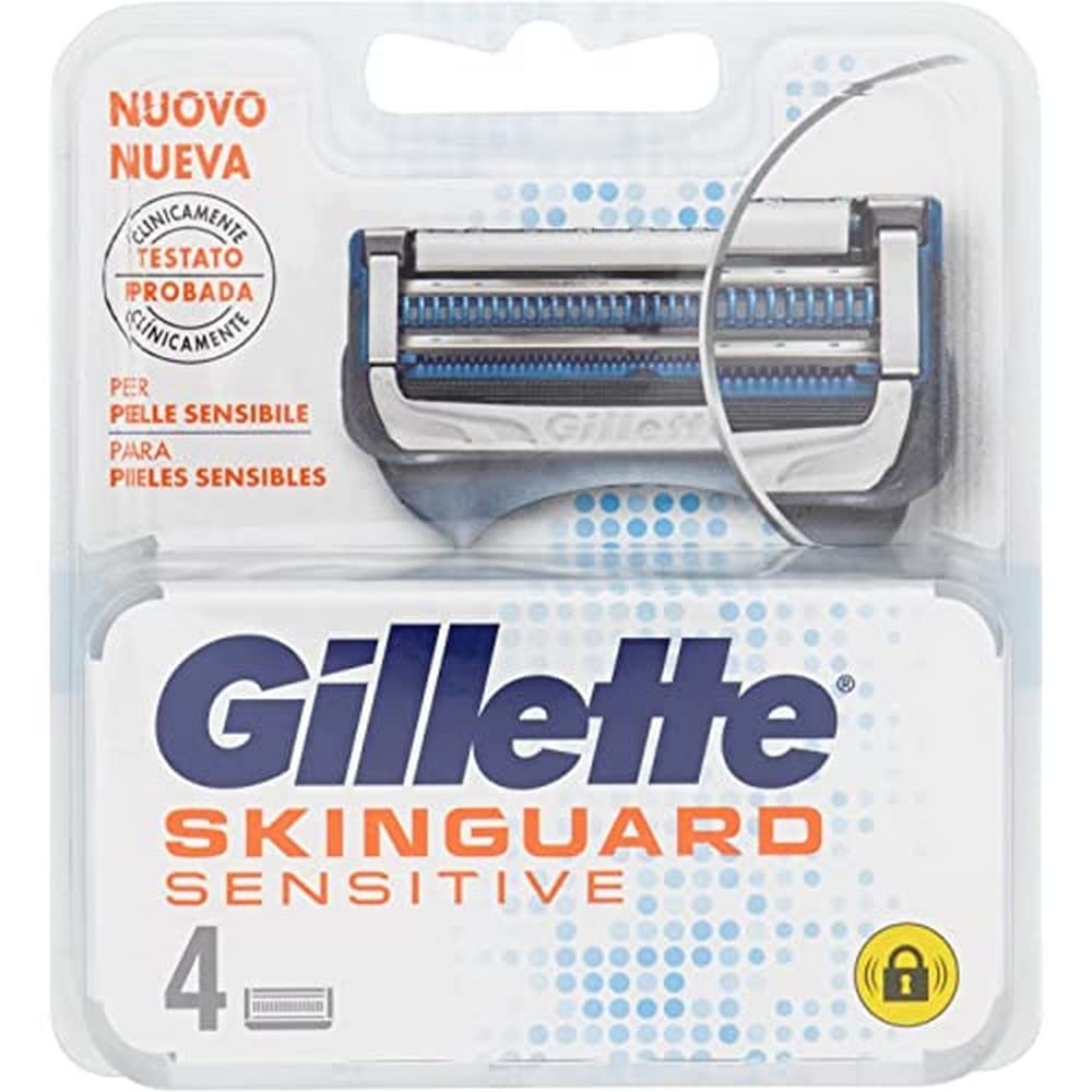Gillette SkinGuard Sensitive Razor Refill Blades, Packaging May Vary – Pack of 4