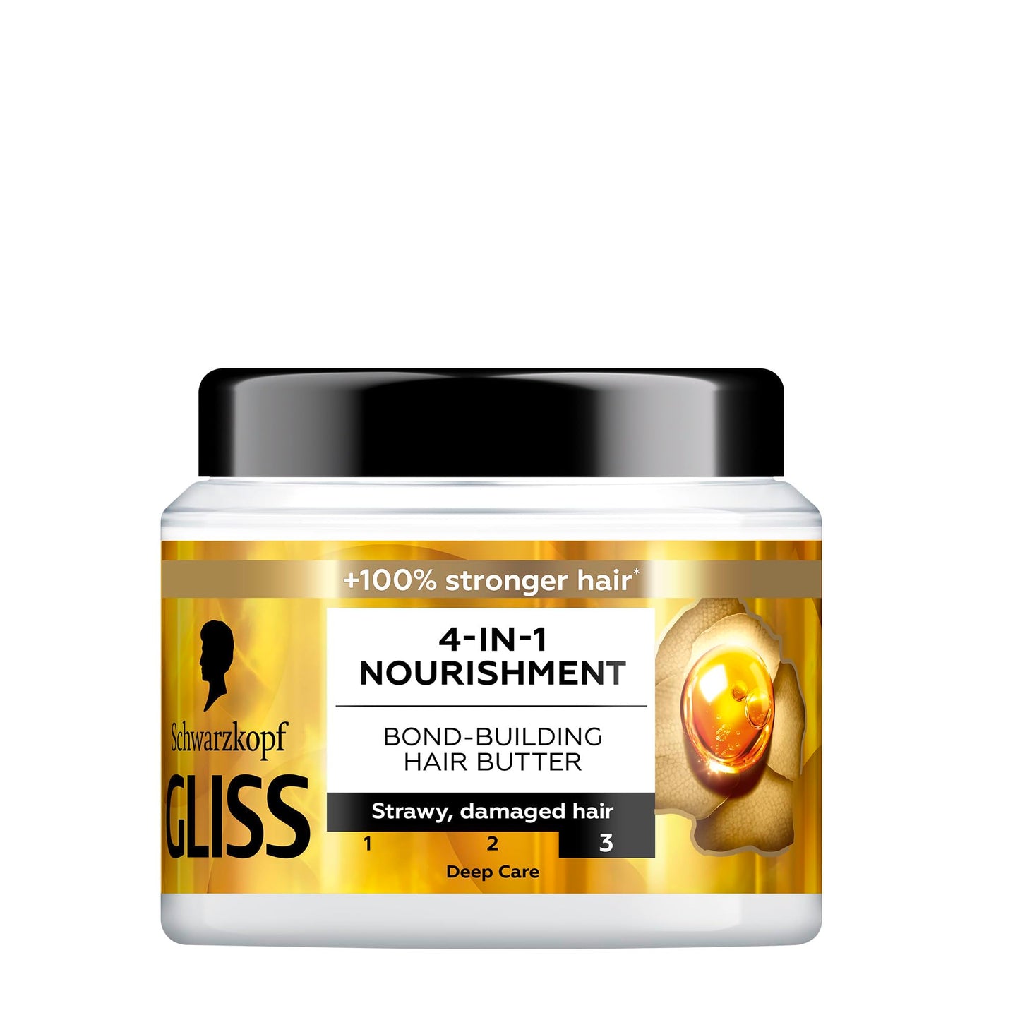 Gliss 4-in-1 Nourishment Bond-Building Hair Butter, 400ml — Indulge in rich nourishment with this luxurious hair butter that strengthens bonds and enhances hair softness