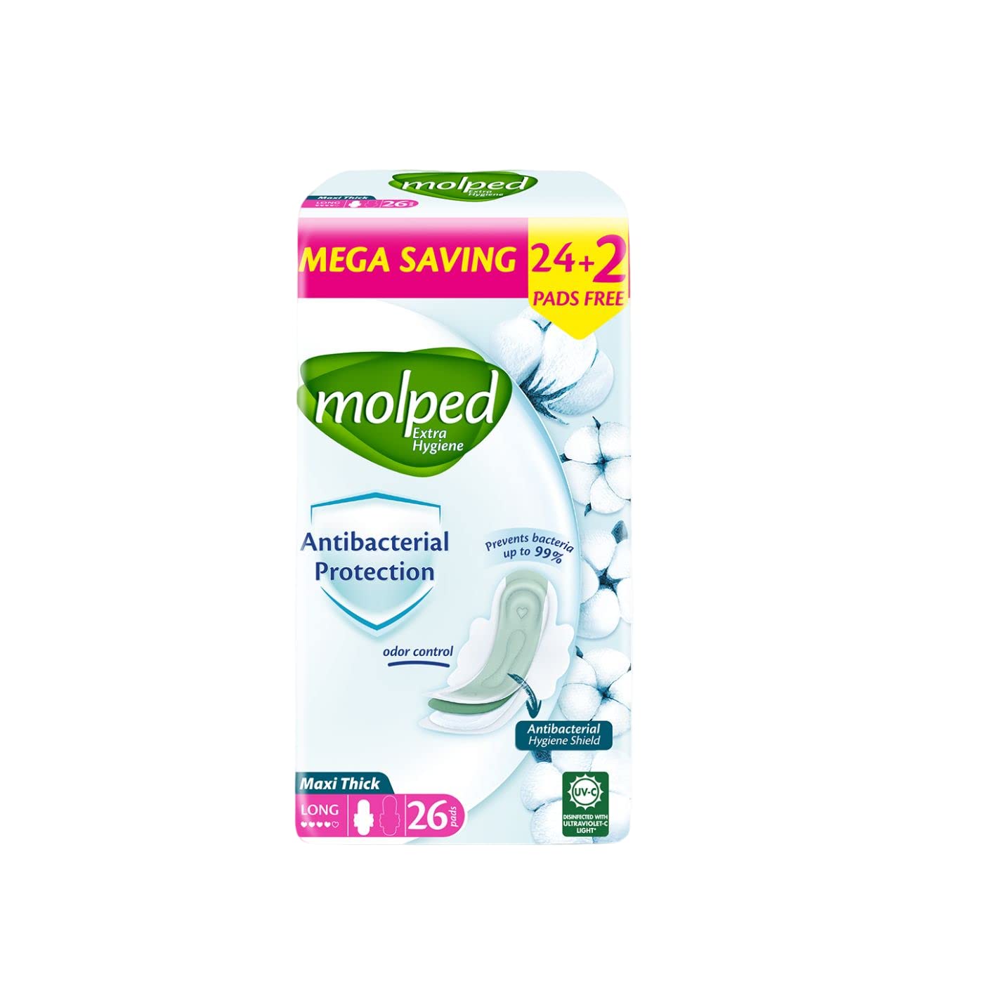 Molped Extra Hygiene - Eco Pack - Long - 26 Pads
