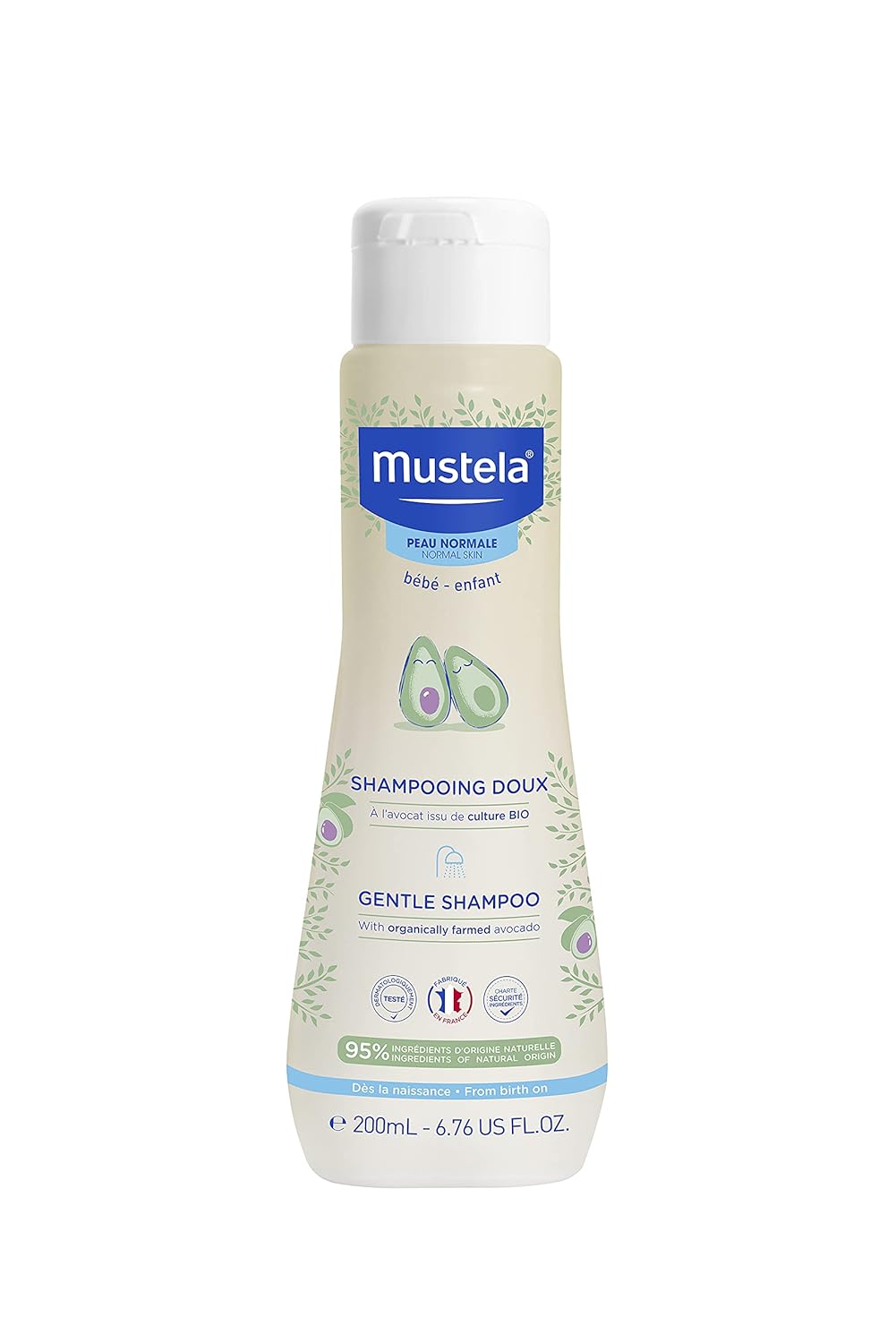 Mustela Shampoo cleans and moisturizes hair for babies, 200 ml