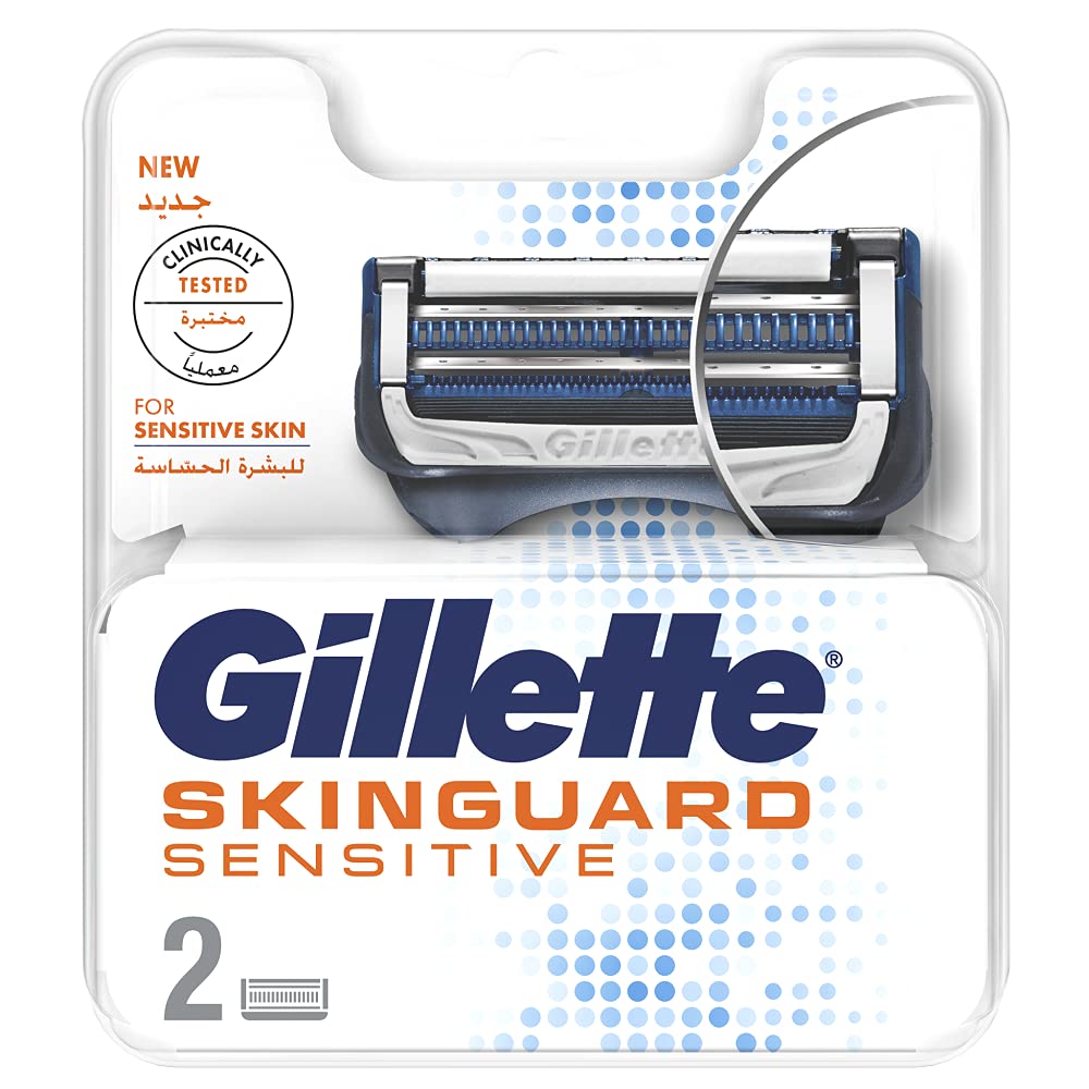 Gillette SkinGuard Sensitive Razor Refill Blades, Packaging May Vary – Pack of 2