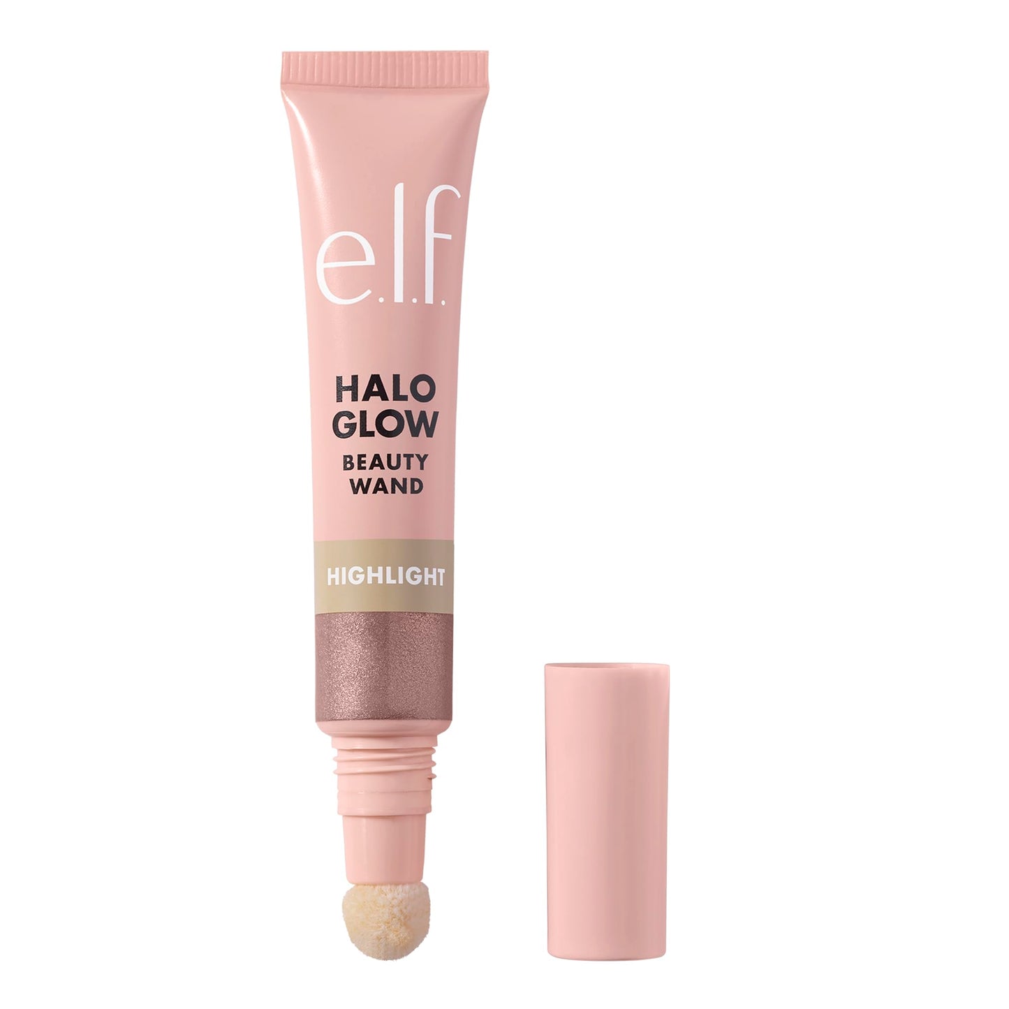 e.l.f. Halo Glow Highlight Beauty Wand Liquid Highlighter Wall for Luminous, Radiant Skin, Buildable Formula, Vegan & Cruelty Free, Rose Quartz, 10 ml