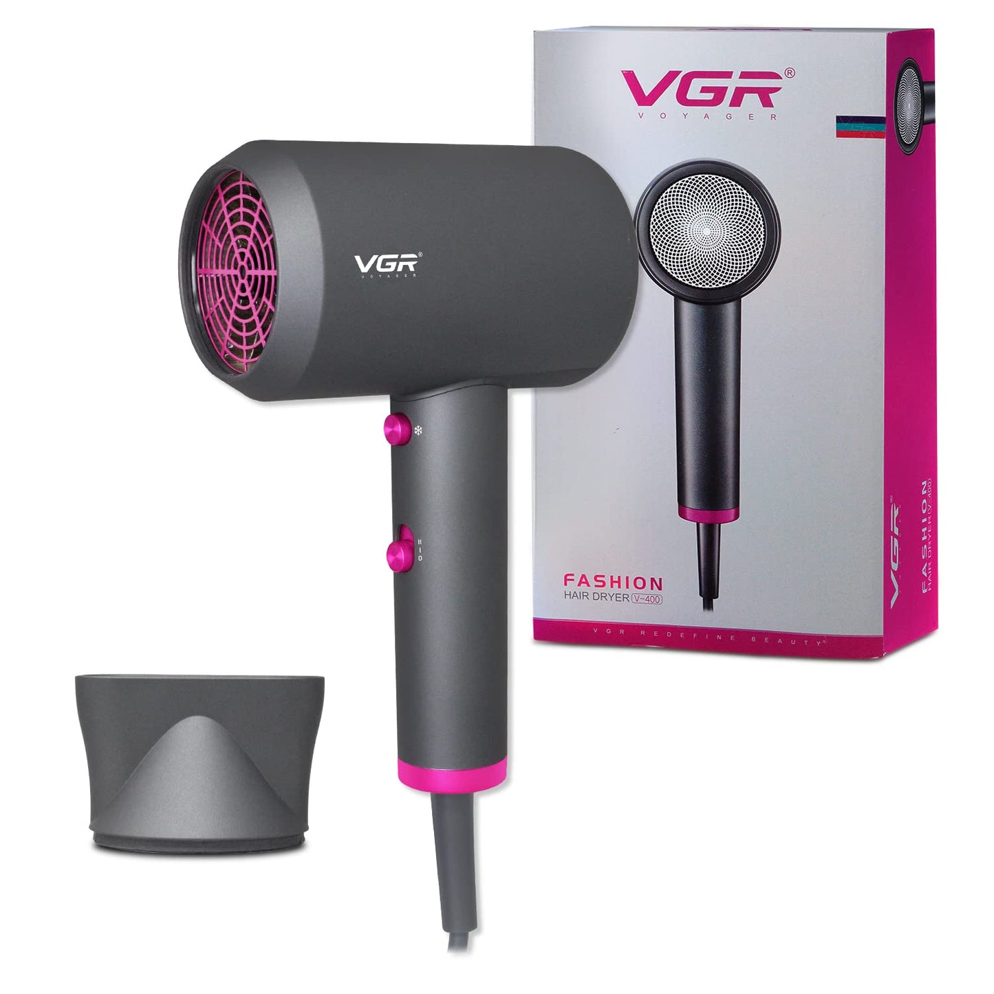 VGR V-400 Professional Hair Dryer with Cool Shot Button & 2 Speed Settings