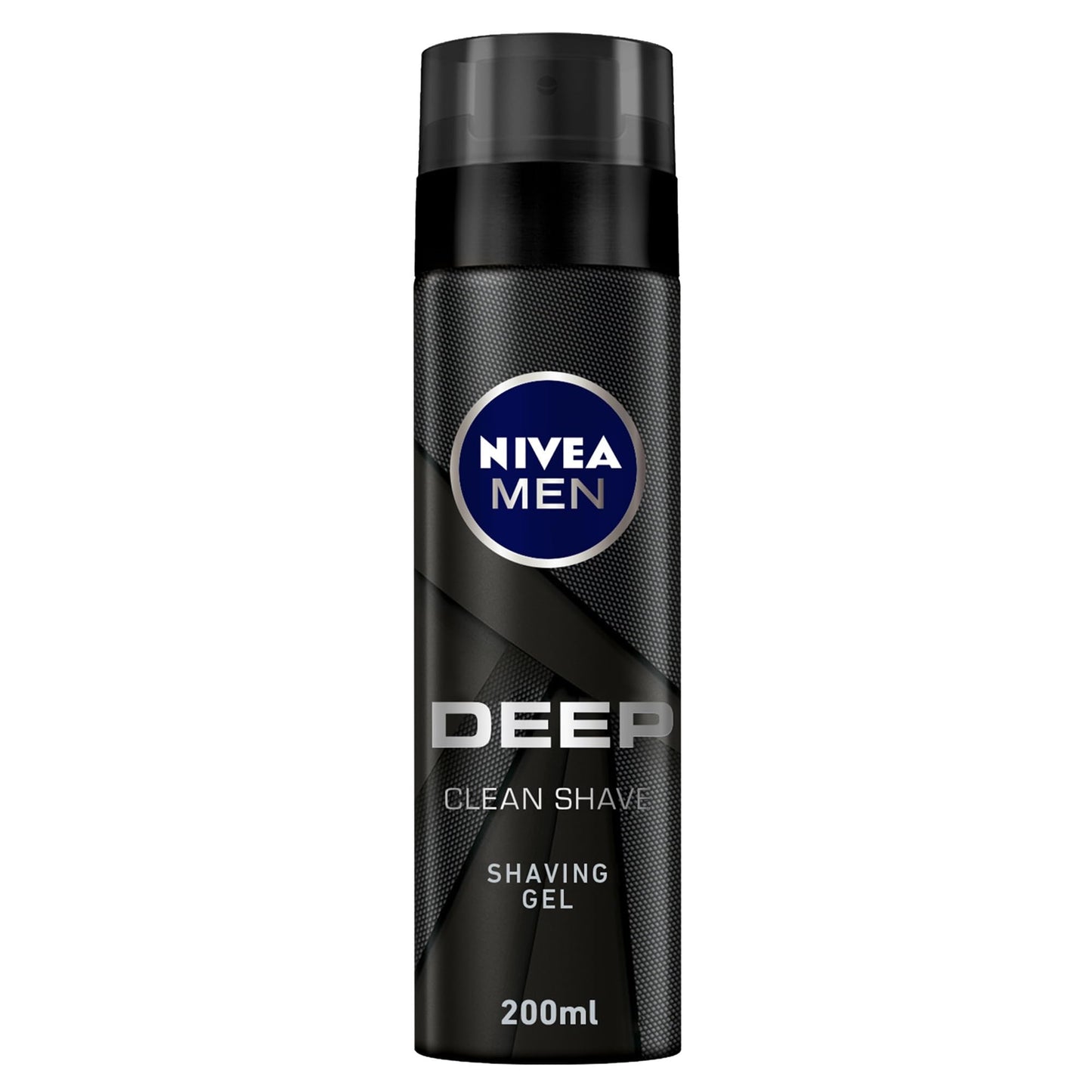 NIVEA MEN Shaving Gel, DEEP Clean Shave Antibacterial Black Carbon, 200ml