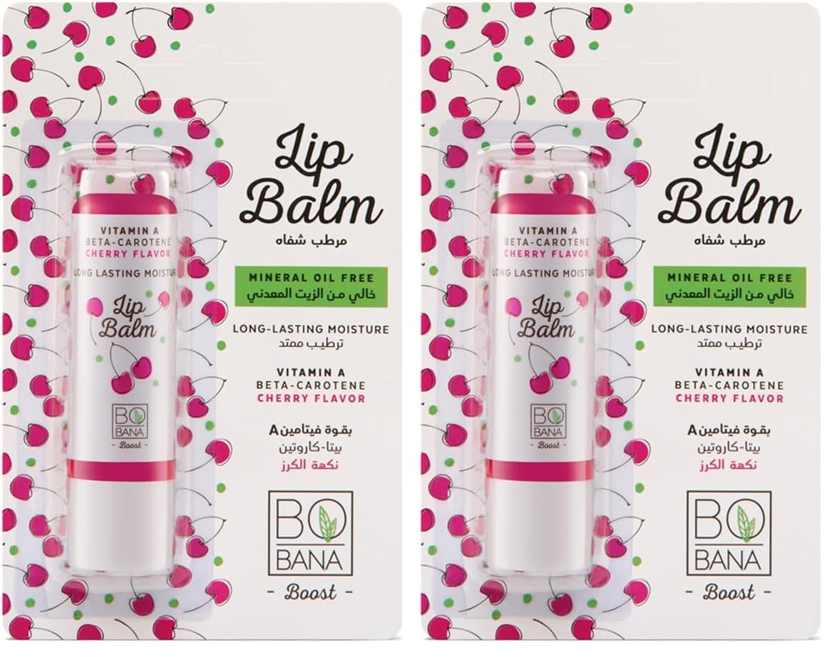 Bobana Lip Balm With Vitamin A & Cherry Flavor - 4.8GM (Pack of 2)