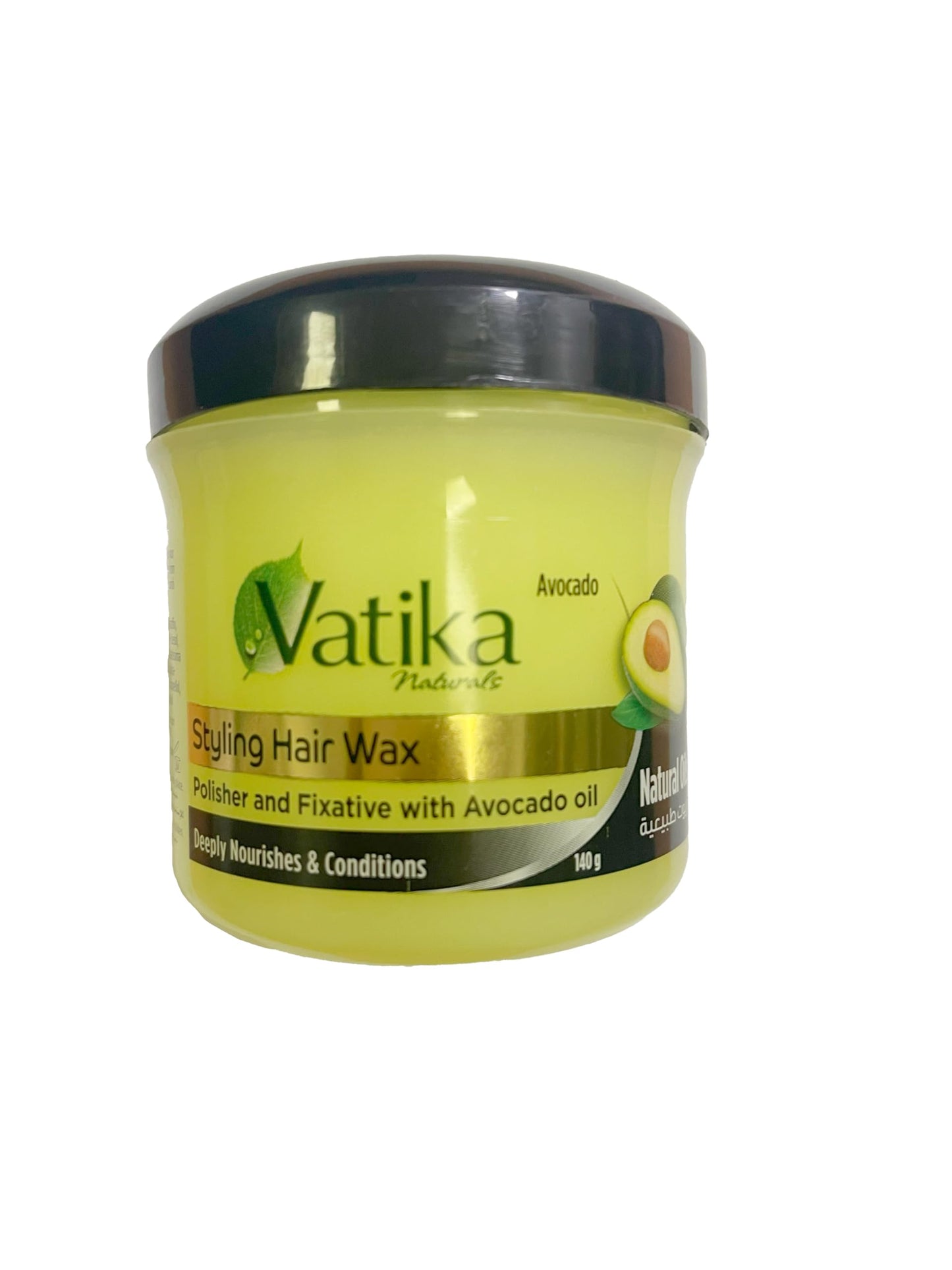 Vatika Naturals Hair Styling Wax (140g) | Polisher & Fixative with Avocado Oil | Deeply Nourishes and Conditions Hair | Promotes Shiny and Wet Look