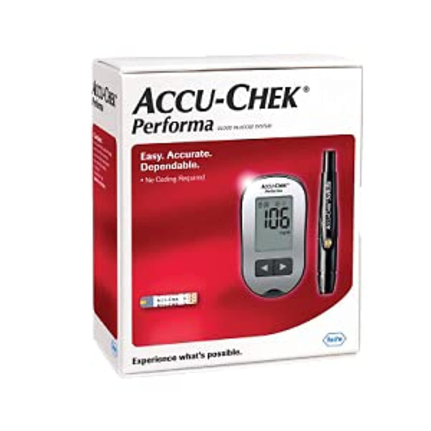 Accu-Chek Blood Glucose Meter Test Strips with Lancing Device