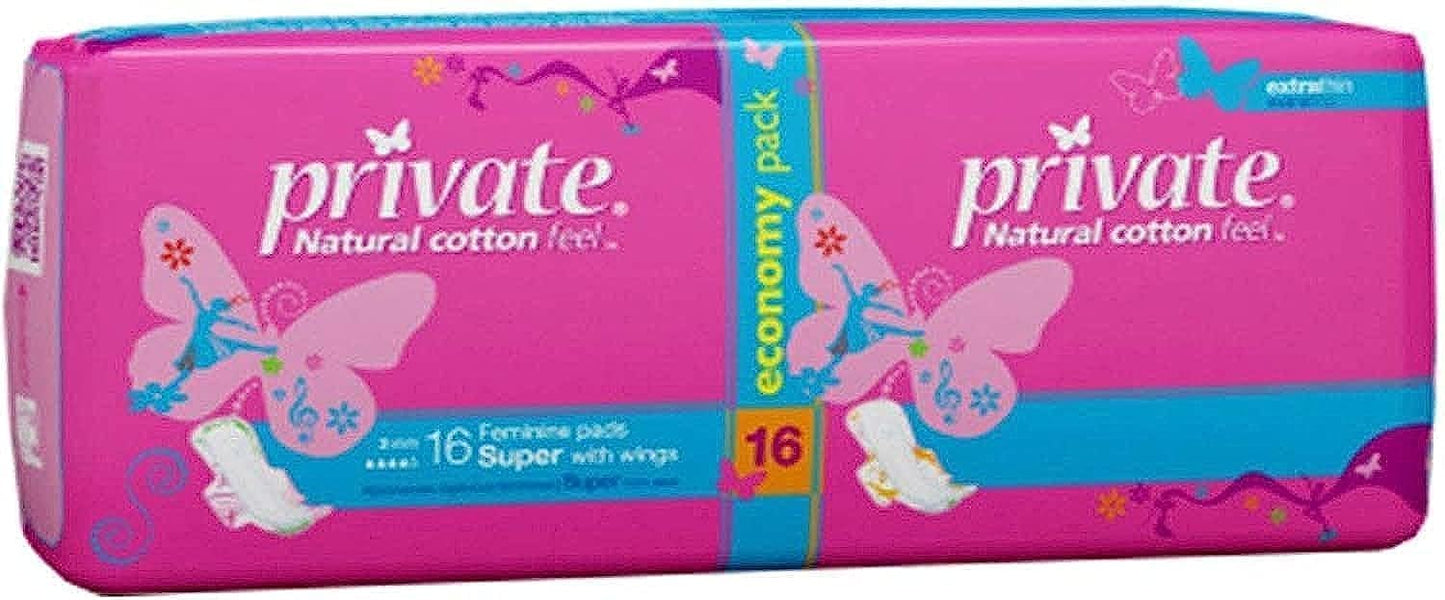 Private Sanitary Napkins Extra Thin Super ,16 Pads