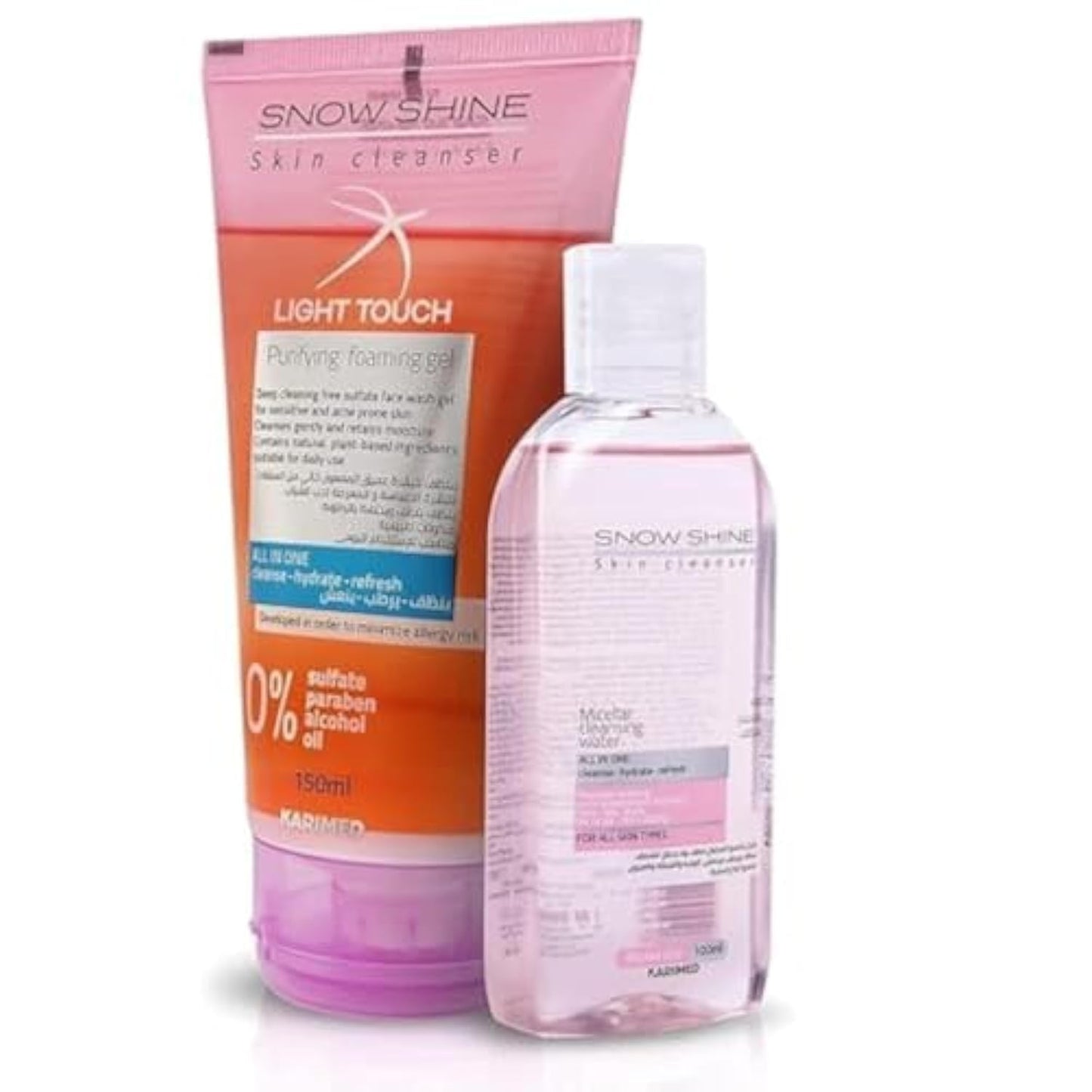 Snow Shine SNOWSHINE SNOW SHINE Free Sulfate Face Wash Gel Sensitive Skin 150ML Plus Micellar Water 100ml