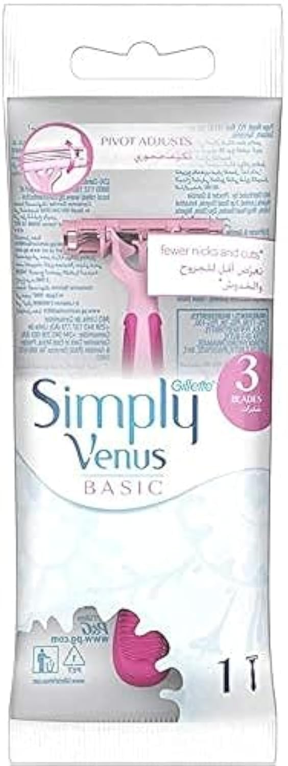 Gillette Simply Basic Venus 3-Blade Disposable Razor for Women