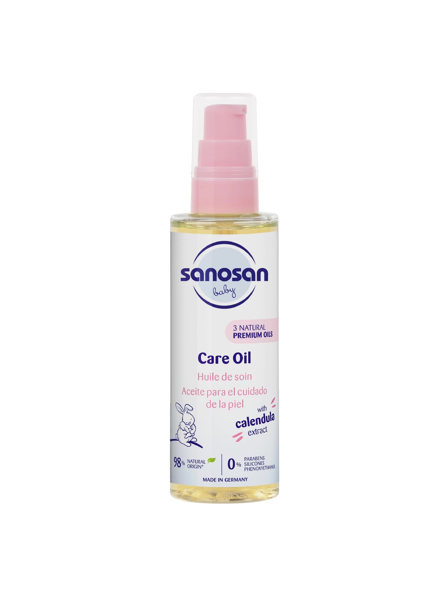 Sanosan Baby Care Oil | With Almond, Organic Olive & Sunflower Seed | Biodegradable - 100ml