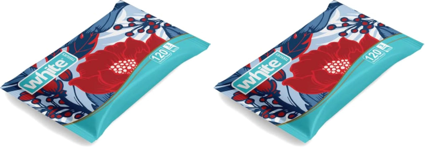 White go pack 120 tissues- assorted shapes (Pack of 2)
