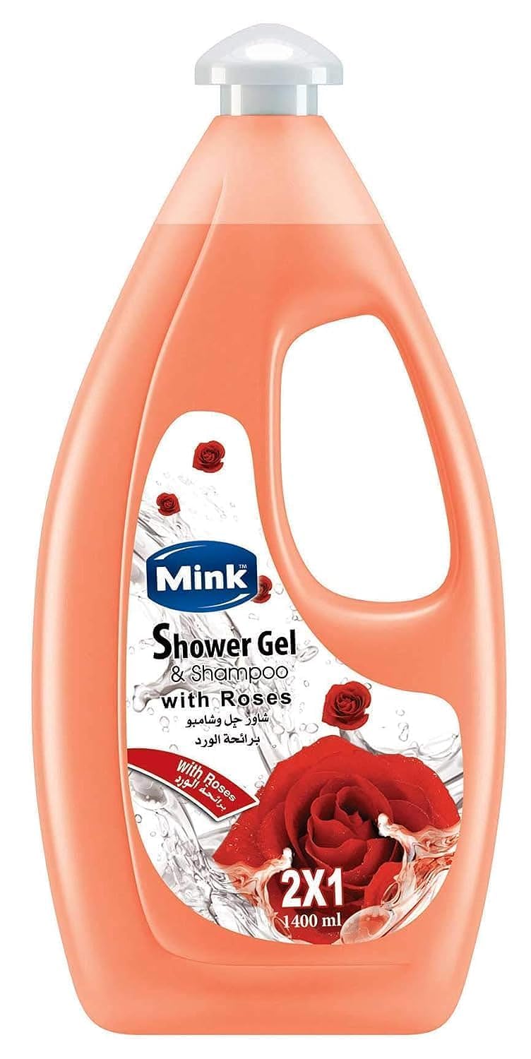 Mink Shower Gel And Shampoo With Roses, 1400ml