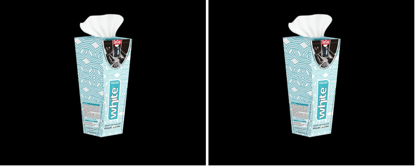 White car cup tissue (Pack of 2)