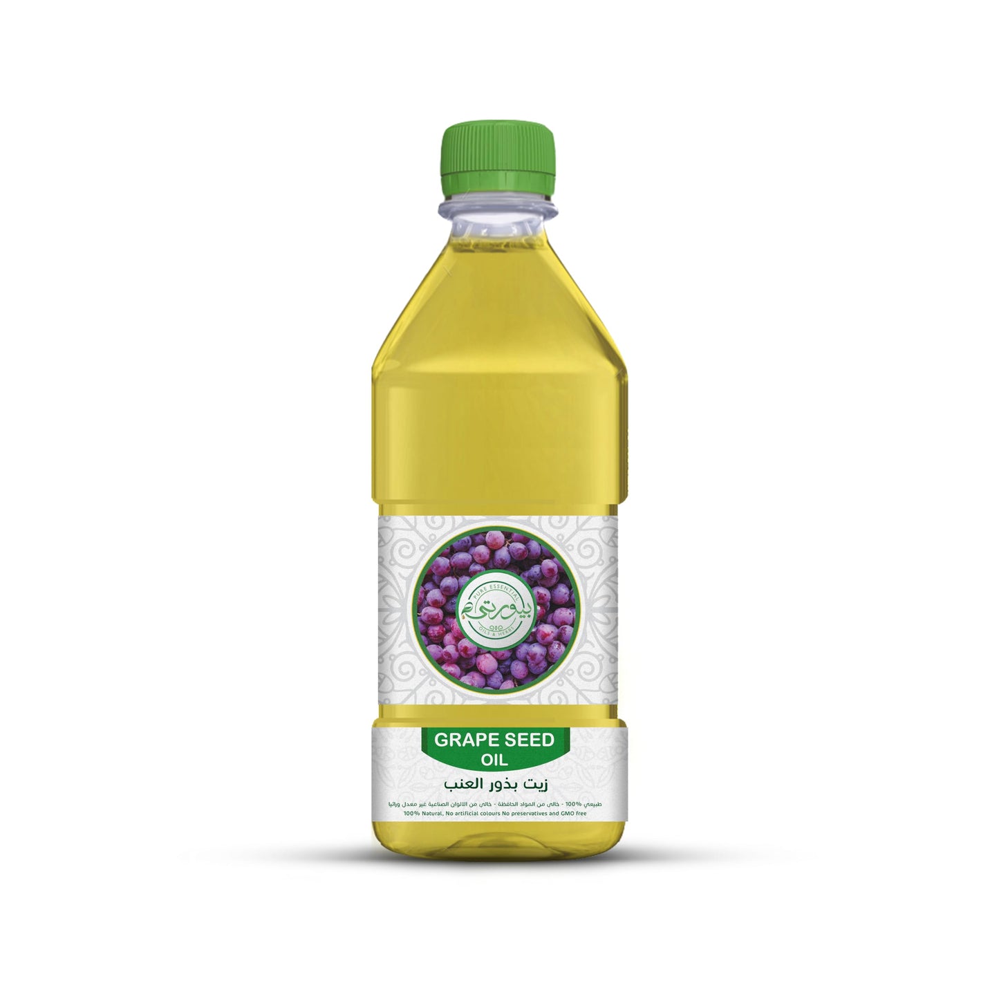 Purity- بيورتي Grape Seed Oil, Cold Pressed, 100% Pure & Natural, Lightweight Moisturizer for Skin and Hair, 1 L