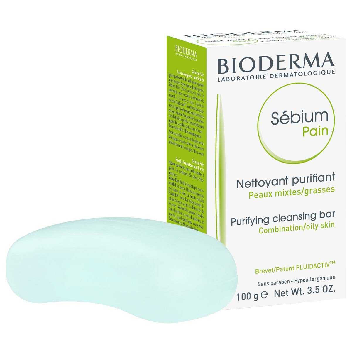 Bioderma Sebium Pain Purifying Cleansing Bar For Combination To Oily Skin, 100G
