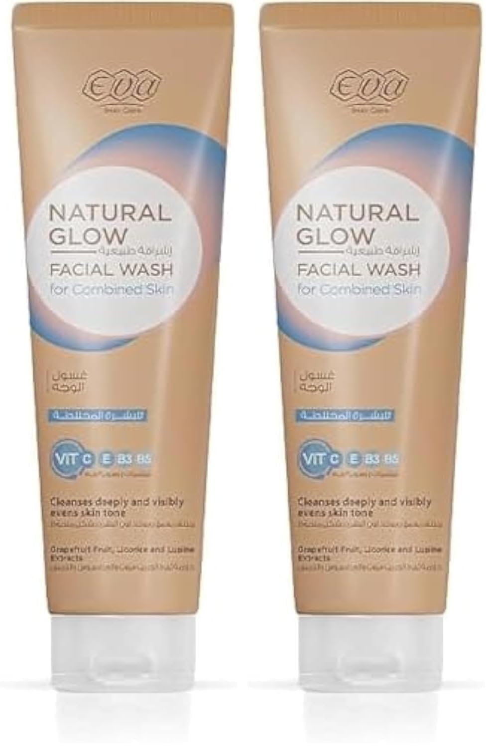 Eva Skin Care Natural Glow Facial Wash for Combined Skin 100 ml (Pack of 2)