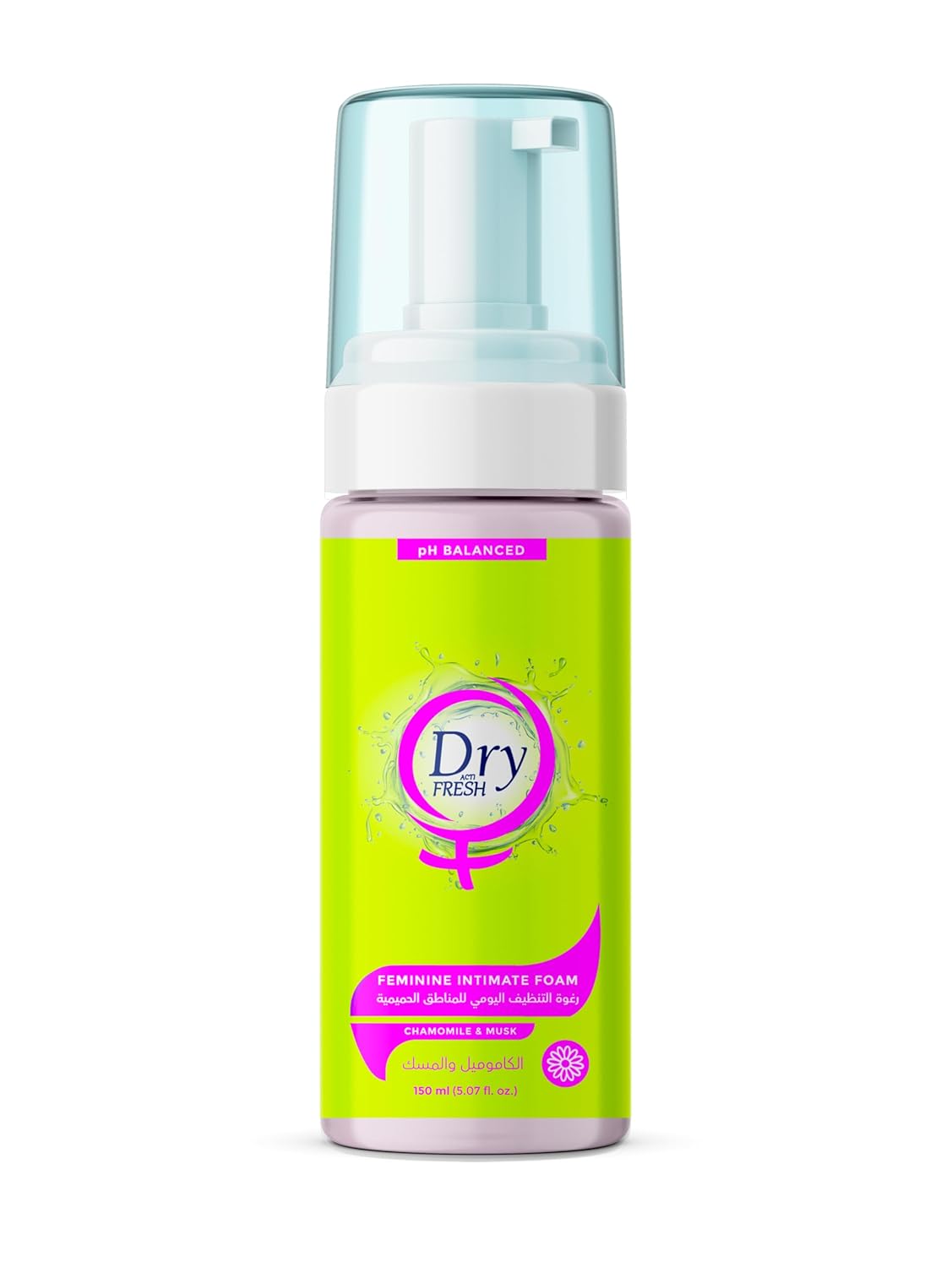 Dry Fresh Feminine Foam For Intimate Areas - Chamomile & Musk - 150 ml