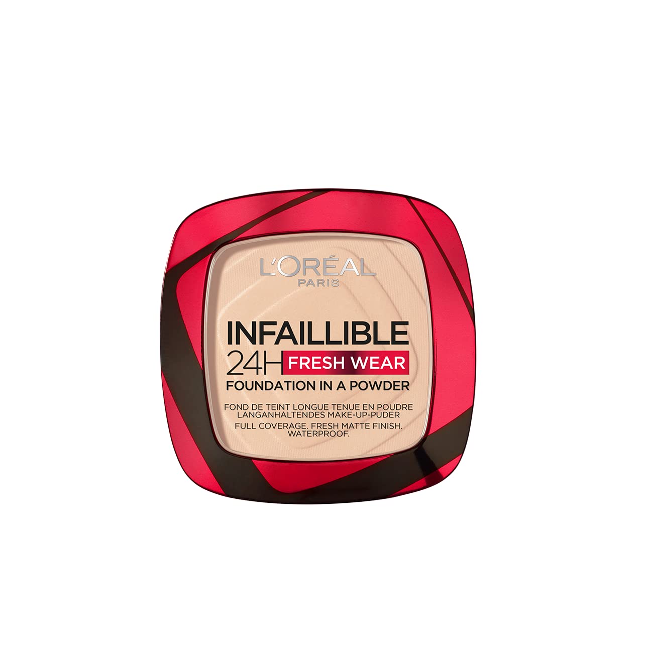 L'Oréal Paris Infaillible 24H Fresh Wear Foundation In A Powder - Waterproof, Full Matte Coverage Transferproof Makeup - 20 Ivory