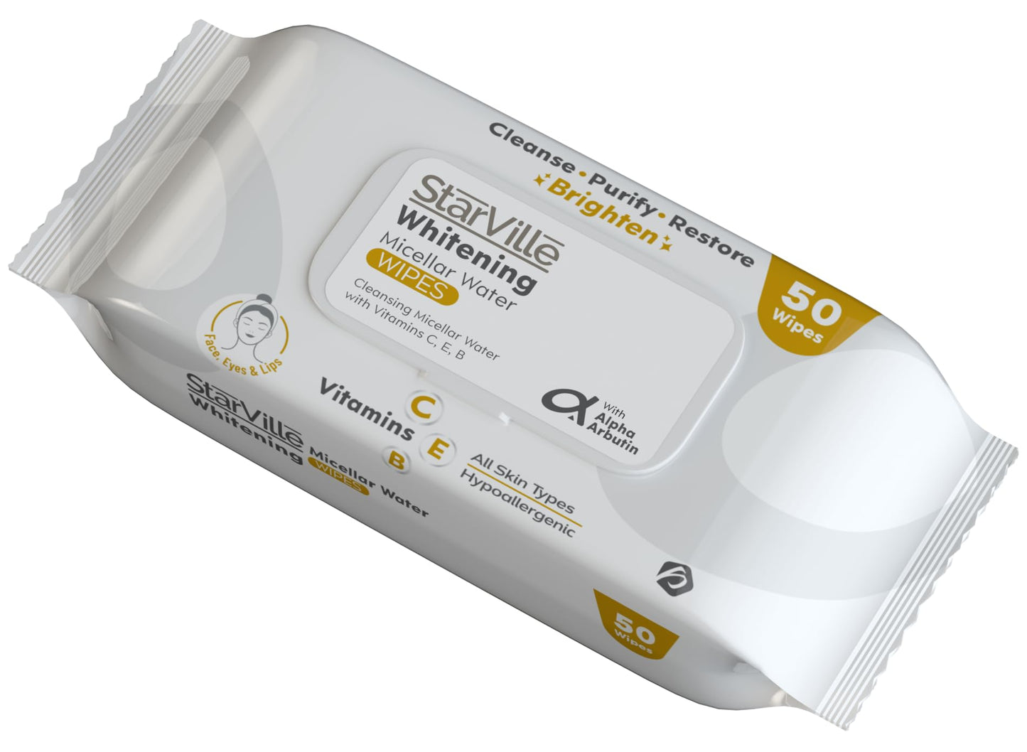 StarVille Whitening Micellar Water Wipes 50