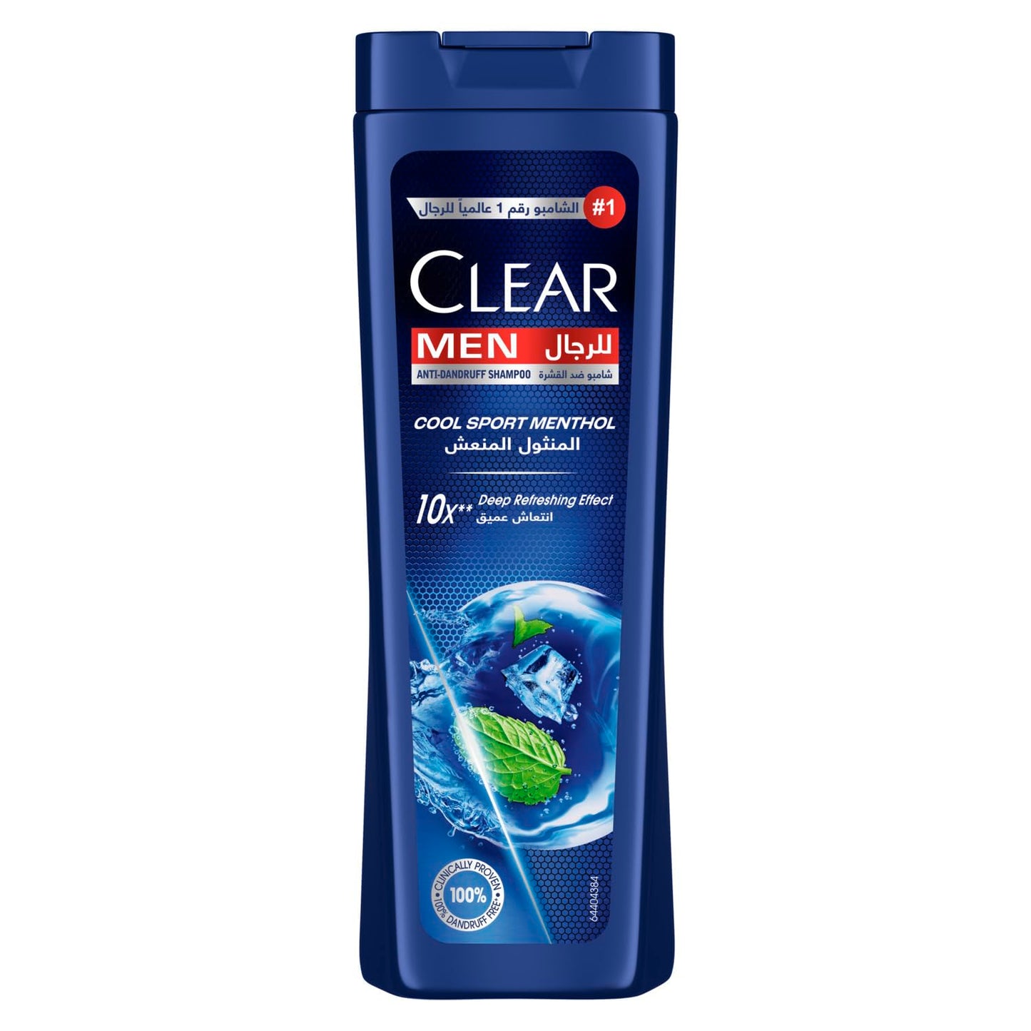 CLEAR Men Anti-dandruff Shampoo Cool Sport Menthol, 10x Deep Cooling with Ultra Performance Formula, 180ML