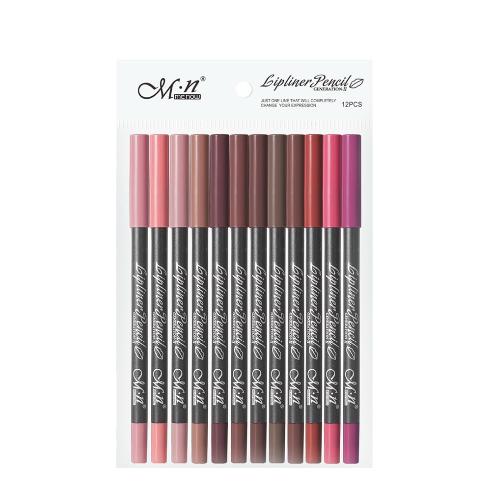 Menow New LipLiner Creamy Pencil Package - 12 Colors - 12 Pcs