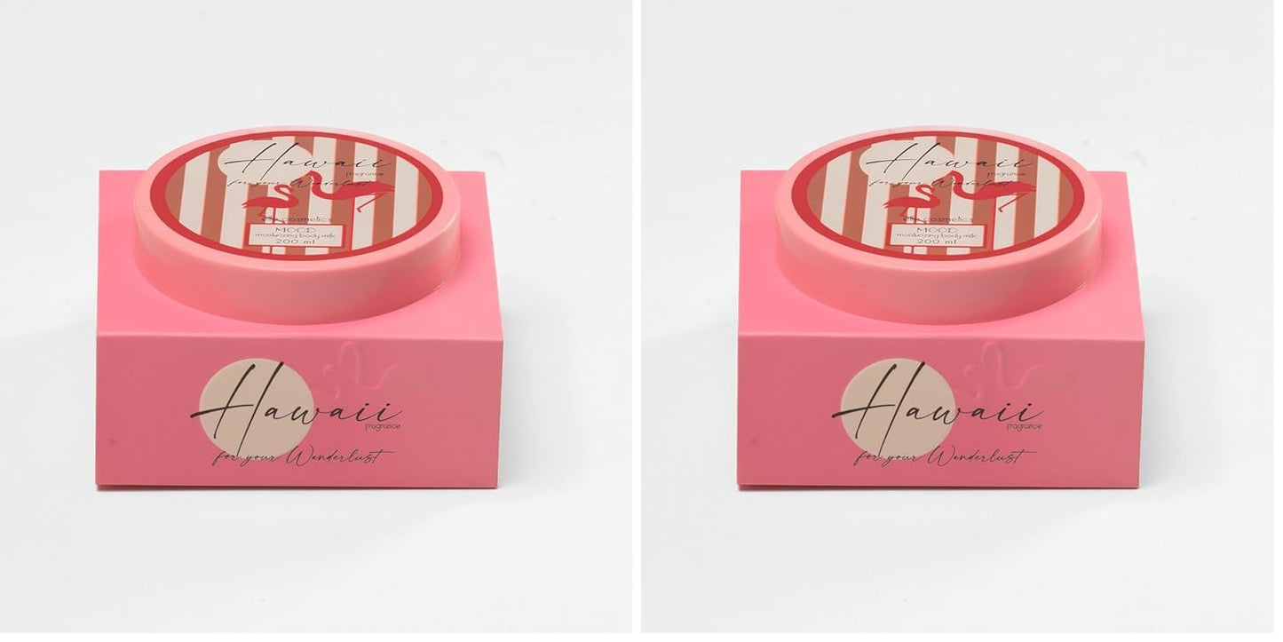 MOOD hawaii body milk 200ml will leave your skin soft and smelling all day - pink (Pack of 2)