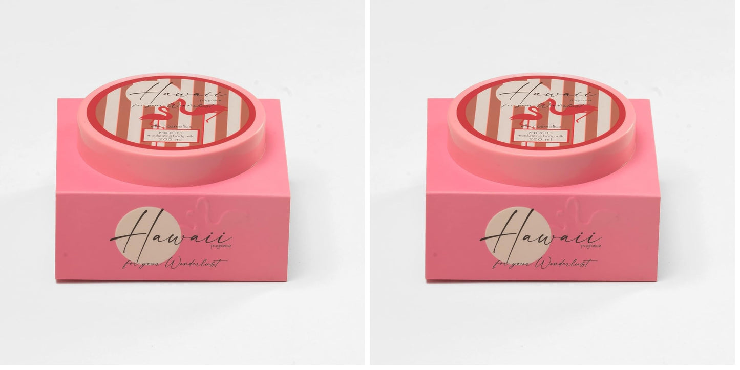 MOOD hawaii body milk 200ml will leave your skin soft and smelling all day - pink (Pack of 2)