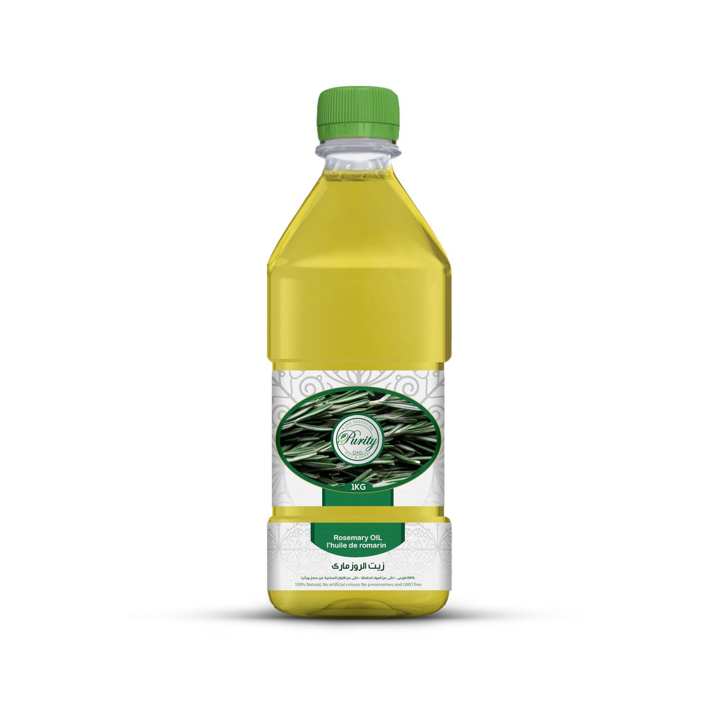 Purity- بيورتي Rosemary Oil Steam Distilled No Harsh Scent or Scalp Burn. Topical Treatment For Hair Loss Prevention, Hair Thickness, Regrowth, Skin, Aromatherapy | Non-GMO Verified 1 Litter