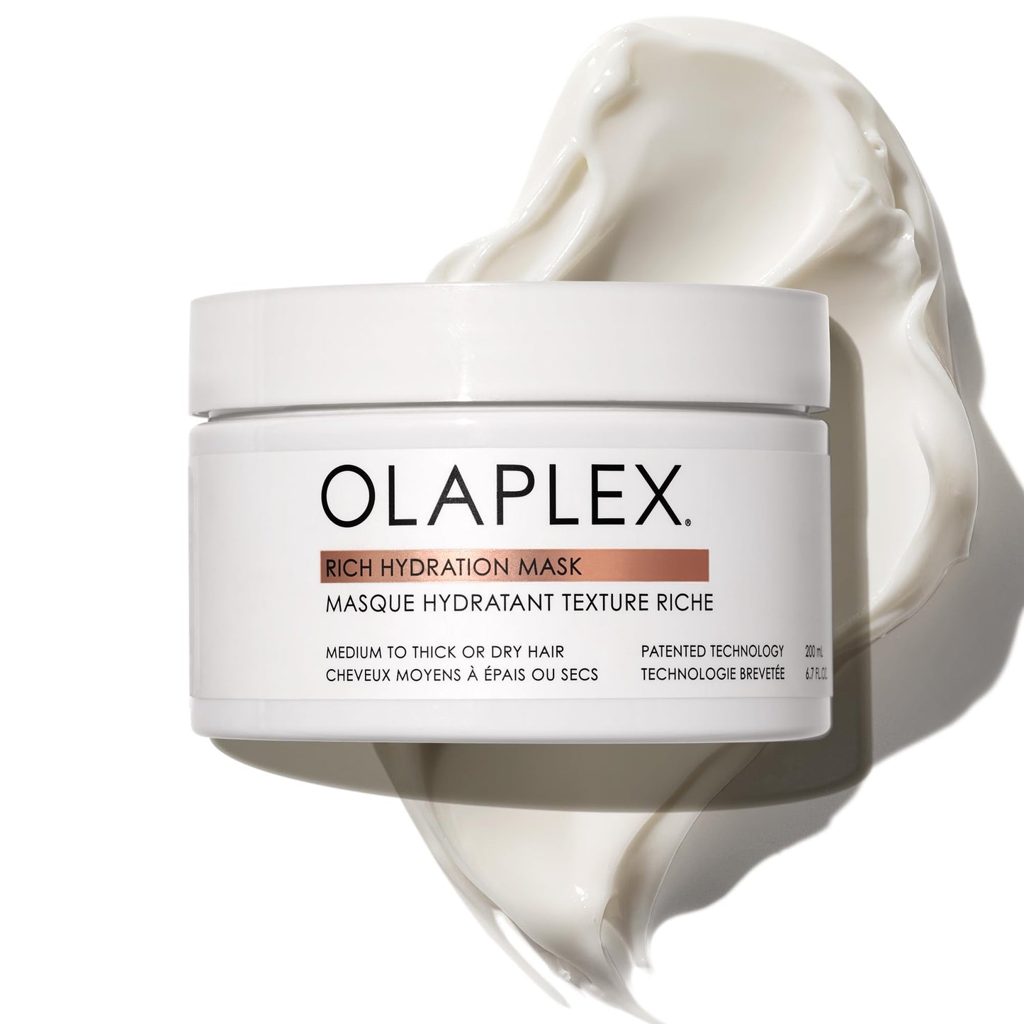 OLAPLEX Rich Hydration Mask, Cuticle-sealing mask to hydrate and control frizz for dry or medium-to-coarse hair