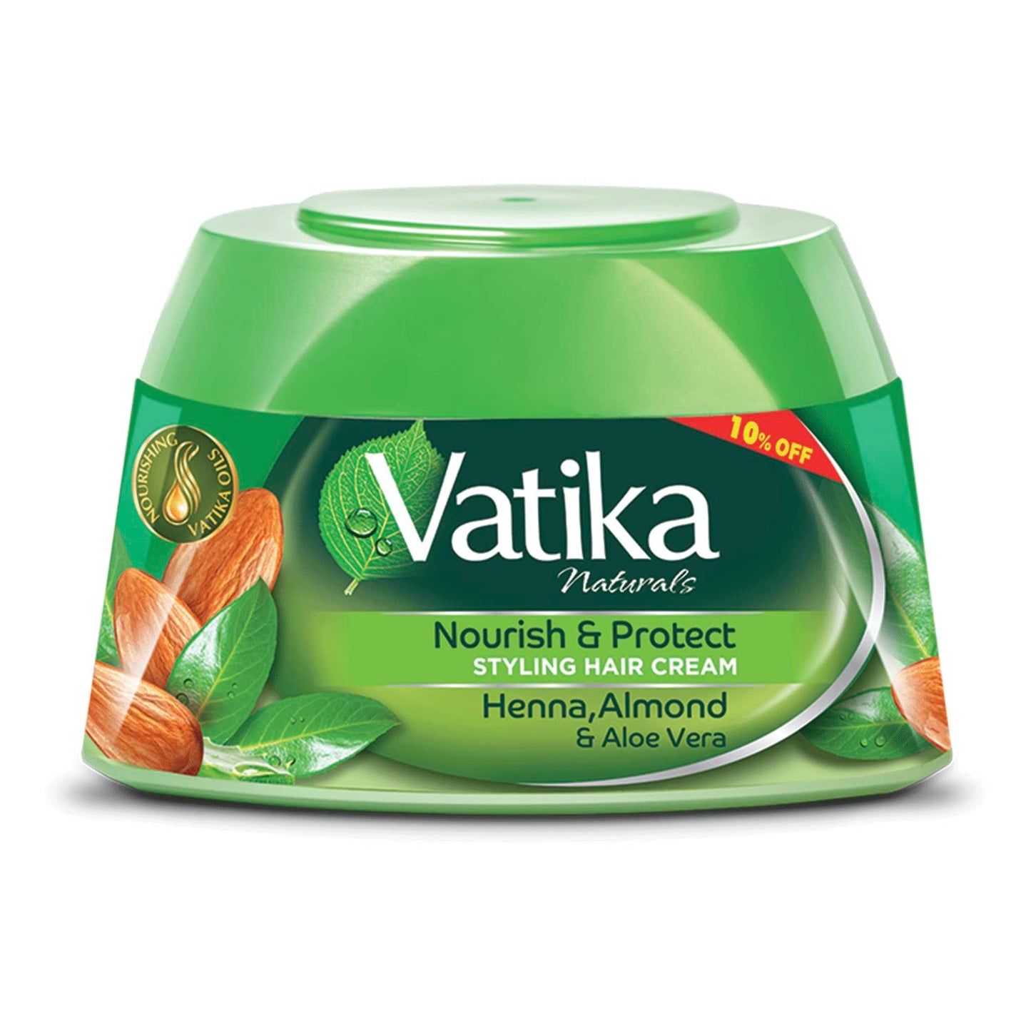 Vatika Naturals Nourish & Protect Styling Hair Cream 65 ml | Henna, Almond & Aloe Vera with Nourishing Vatika Oils