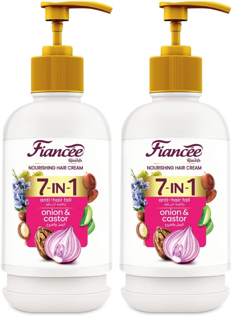 Fiancée 7 in 1 Hair Cream with Onion and Castor - 240ML (Pack of 2)