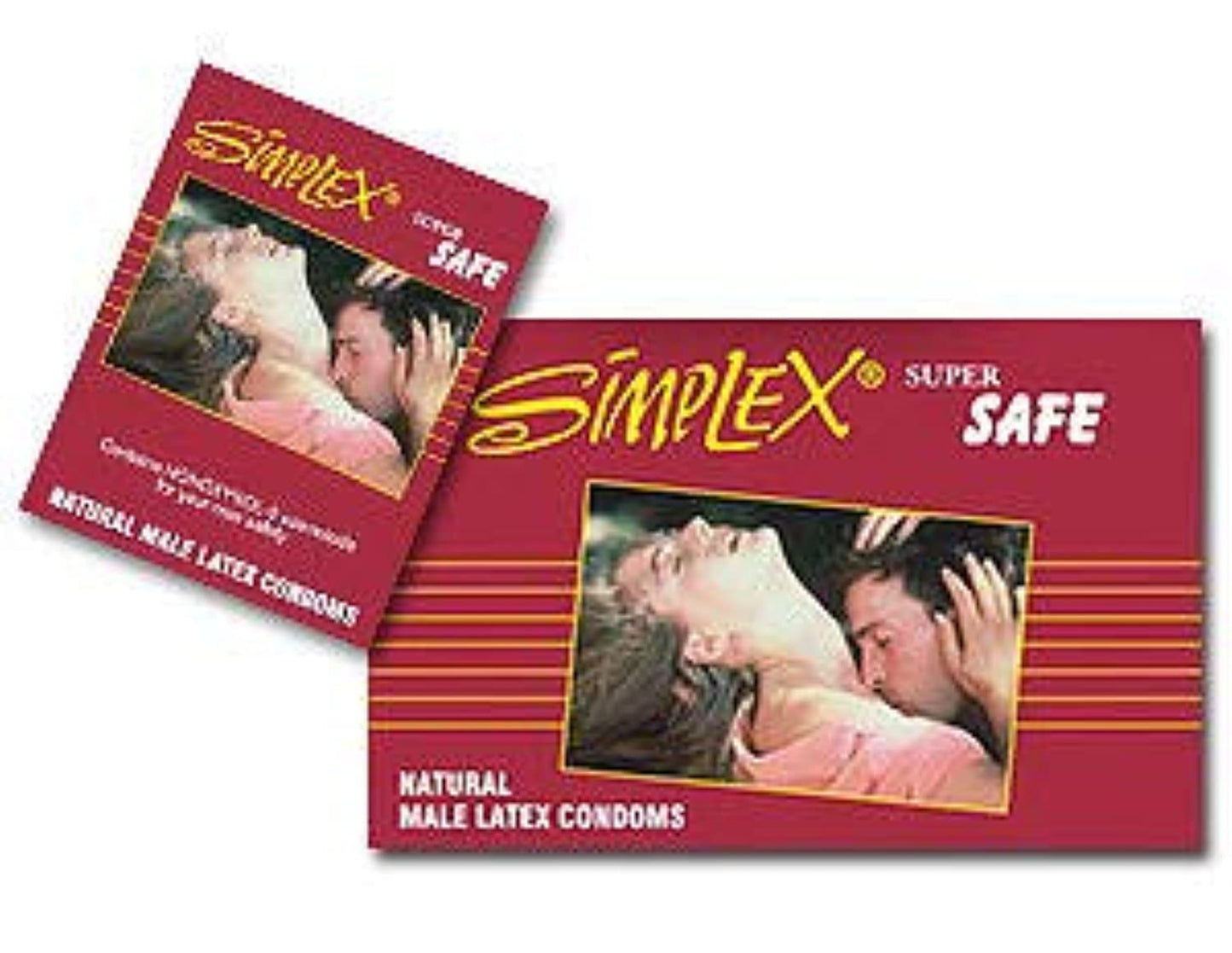 Simplex Super Safe Lubricated Natural Male Latex Condom - Pack of 3