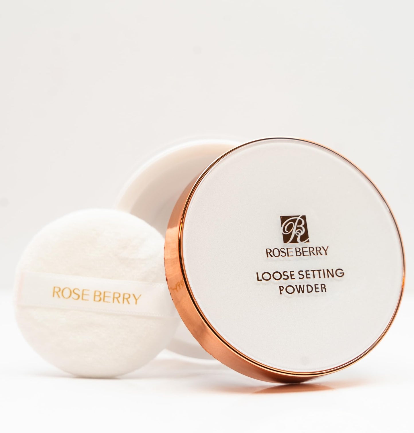 Rose Berry Loose Setting Powder, Perfectly Real, 15g, with Powder Puff, Shade 04