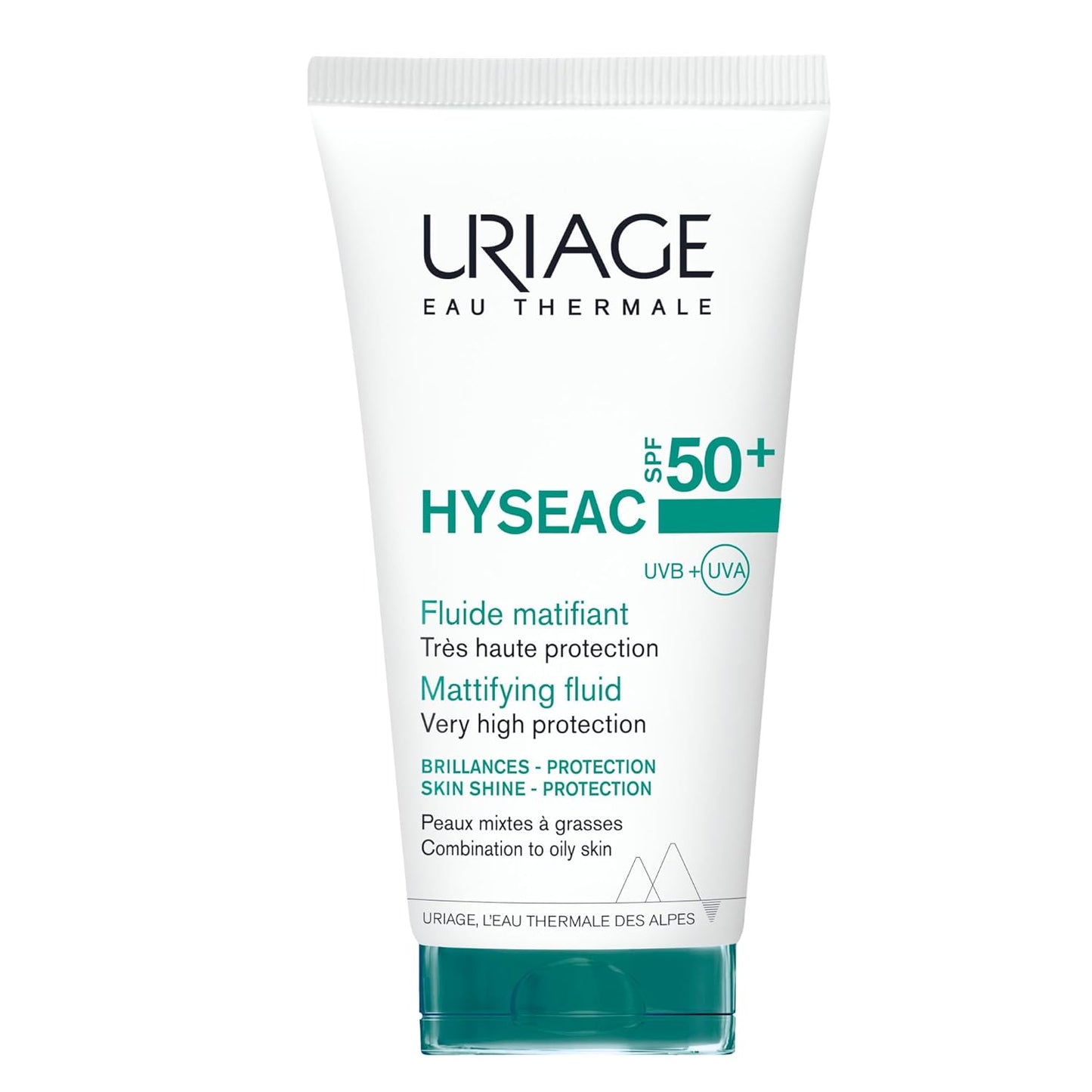 Uriage Hyseac SPF50+ FLUID Face Cream - SPF50 - for Combination to Oily Skin - Controls Shine, Tightens Pores & Provides Long-Lasting Hydration - Non-Comedogenic