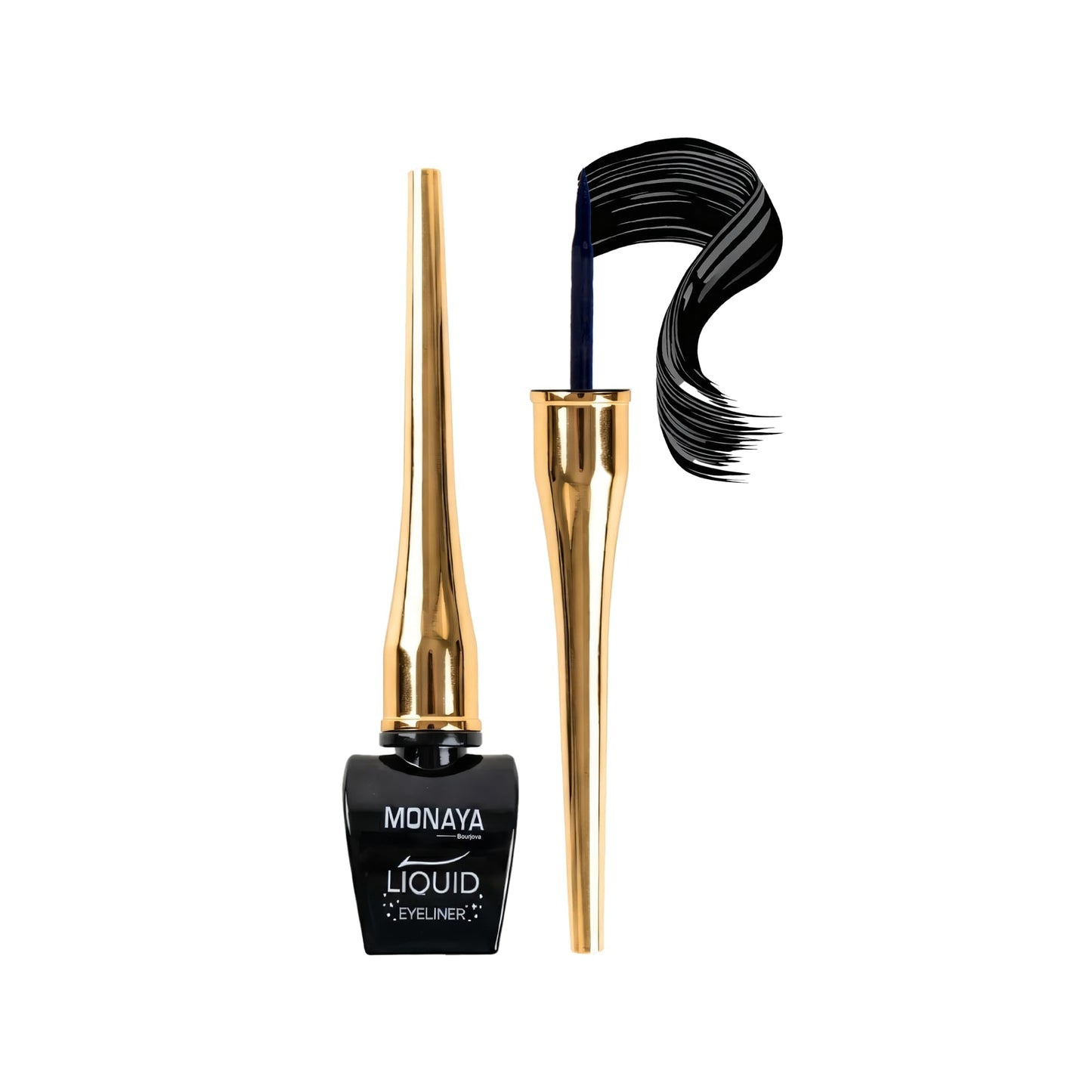 Monaya N005 Liquid Eyeliner, Stay All Day Makeup with Fine Brush Tip Lasting Satin Finish, Smudge-Proof & Transfer-Resistant