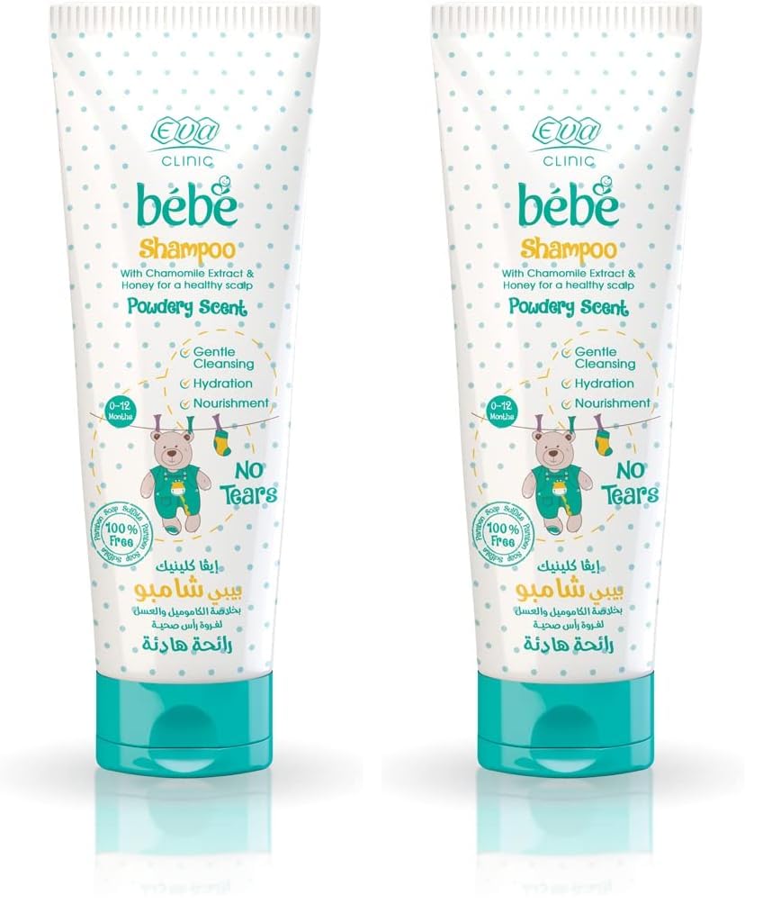 Eva Clinic Bebe Shampoo with Chamomile Extract and Honey (200ml) (Pack of 2)