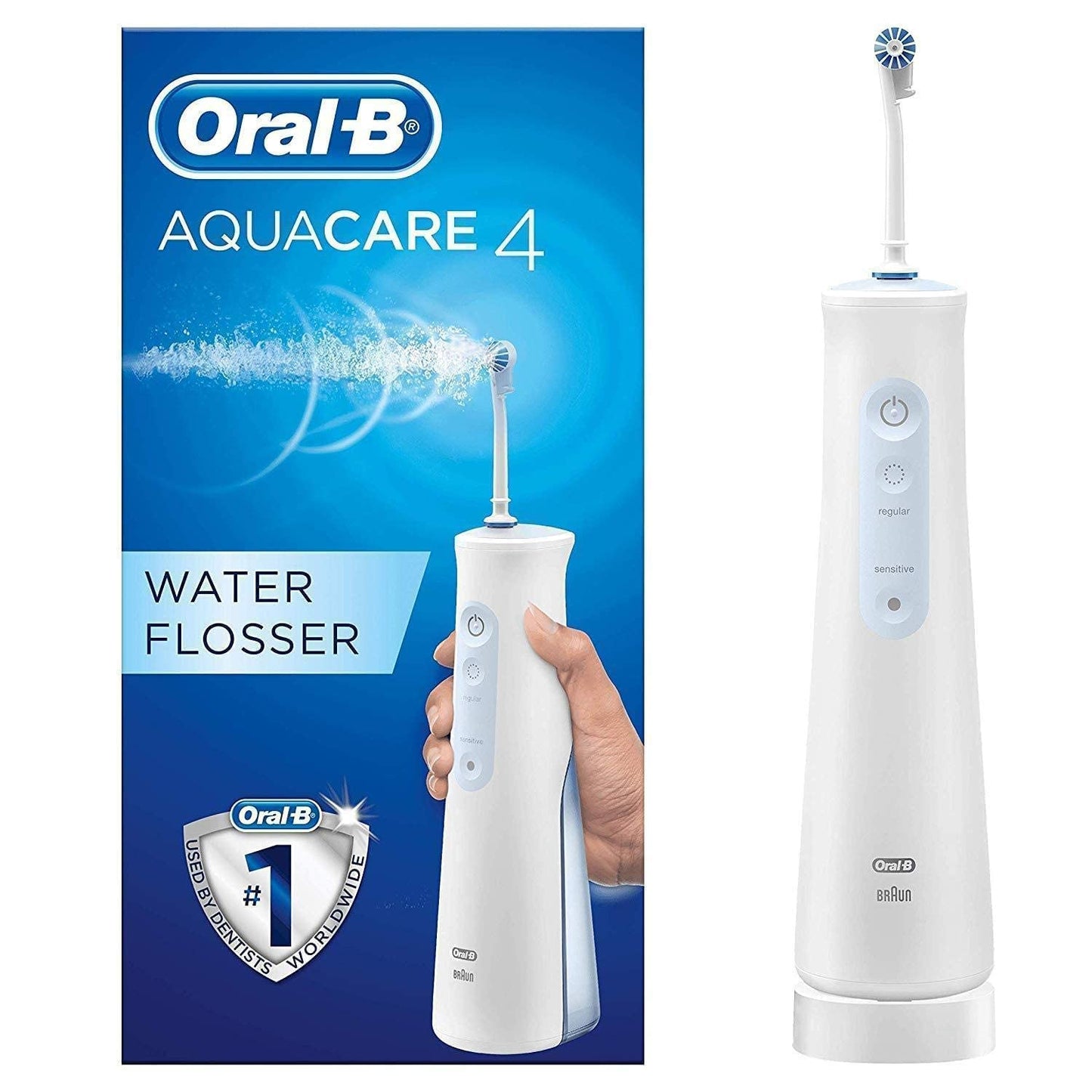 Oral-B Aquacare 4 Water Flosser Cordless Irrigator - Oxyjet Technology - 4 Cleaning Modes