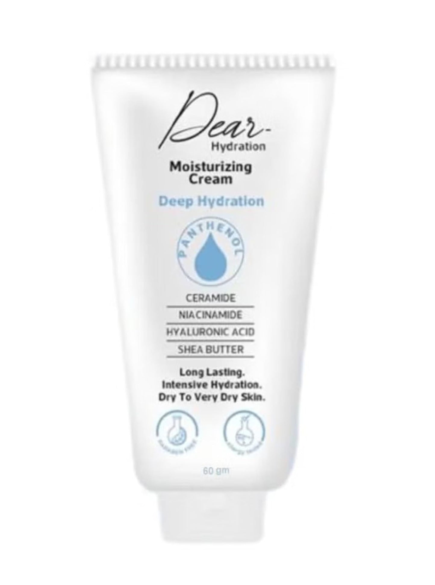 Dear HYDRATION MOISTURIZING CREAM 60 GM – | Long-Lasting Hydration | Nourishing and Protective | Skin Barrier Repair