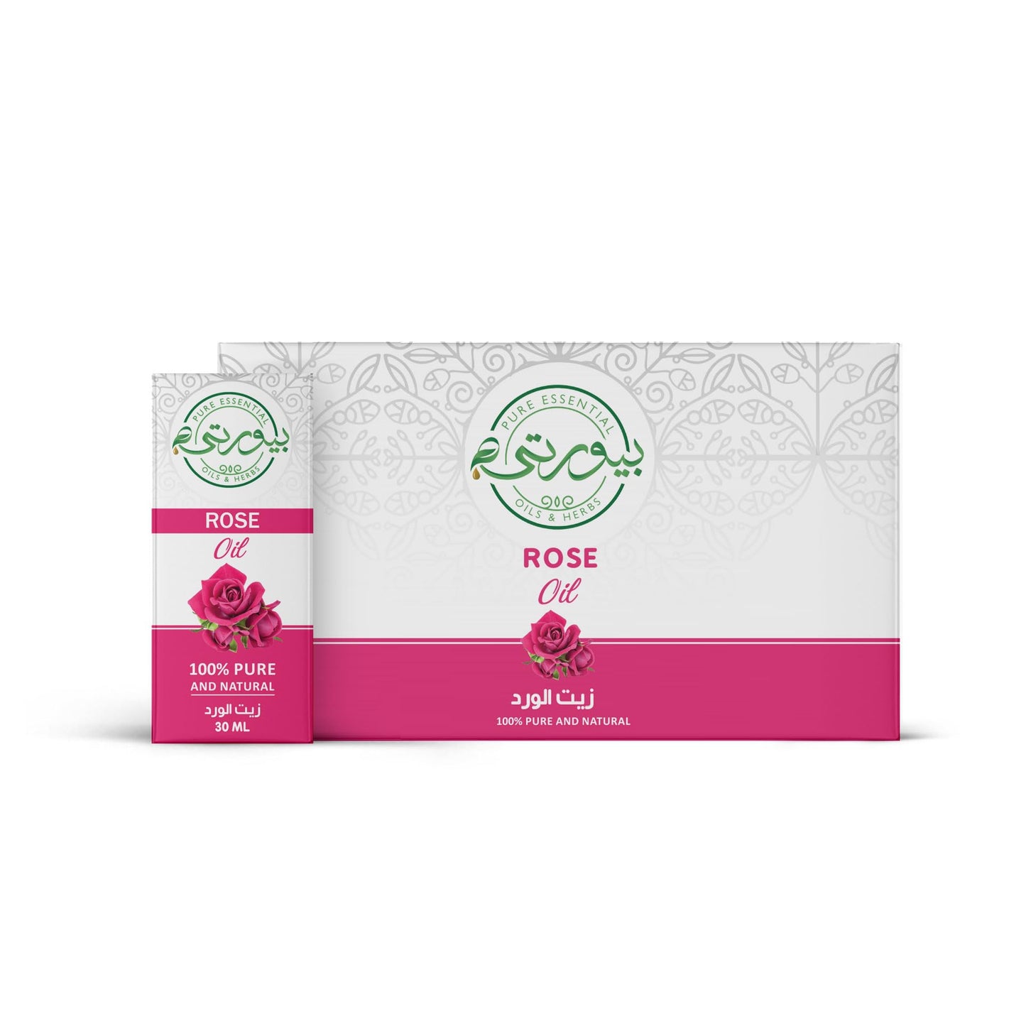 Purity Rose Oil, 100% Pure & Natural, Aromatic Oil for Skin Care & Face Nourishment, Pack of 12, 30ml Each