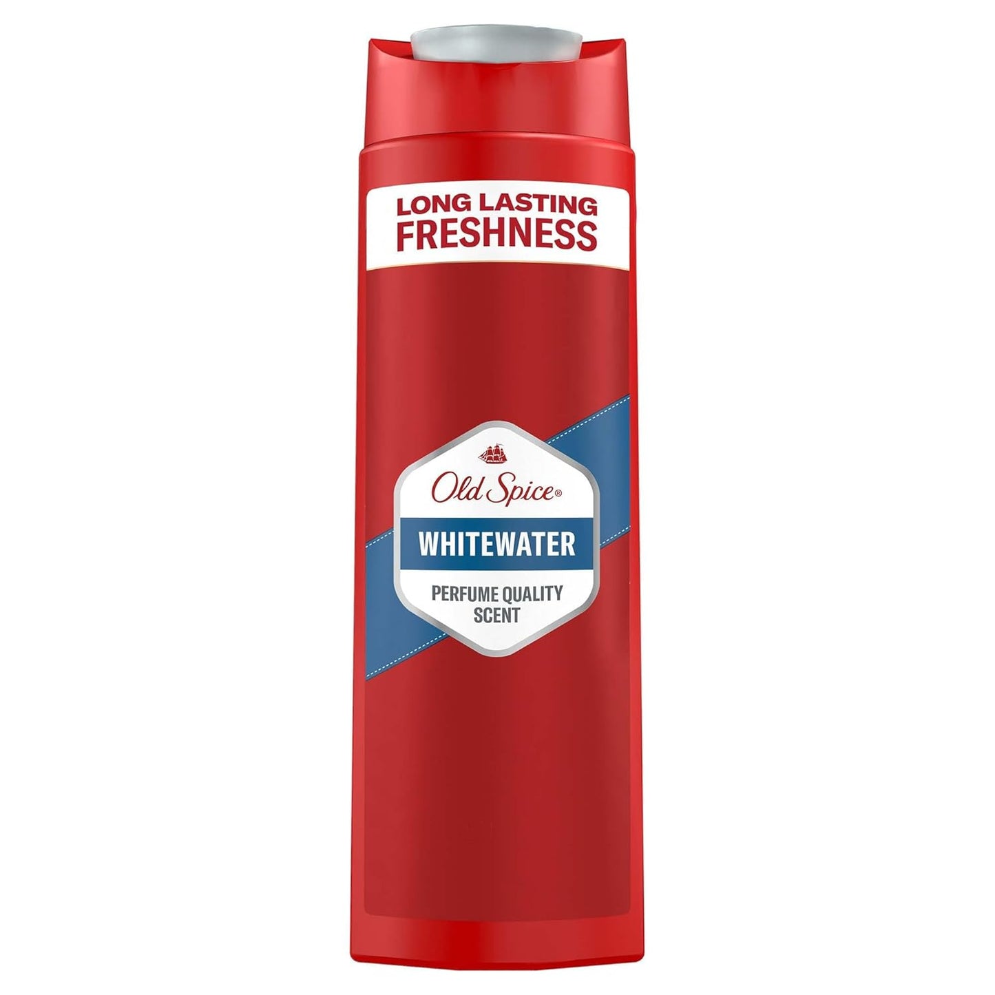 Old Spice Whitewater 3-in-1 Multi-Purpose Shampoo for Hair, Face and Body 400ml, Long Lasting Freshness, Fragrance Quality, Deep Cleansing