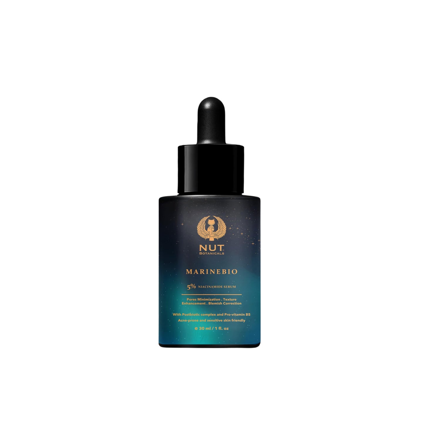 NUT Botanicals Marinebio 5% Niacinamide Serum With Panthenol B5 & Postbiotic Complex 30 Ml