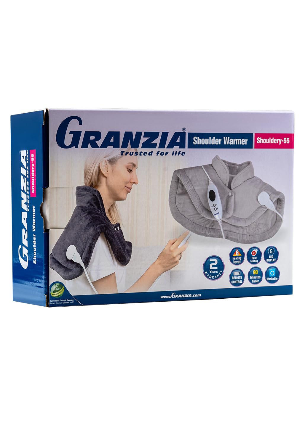 Granzia Shouldery-55 Electric Heating Pad for Neck & Shoulder Pain Relief